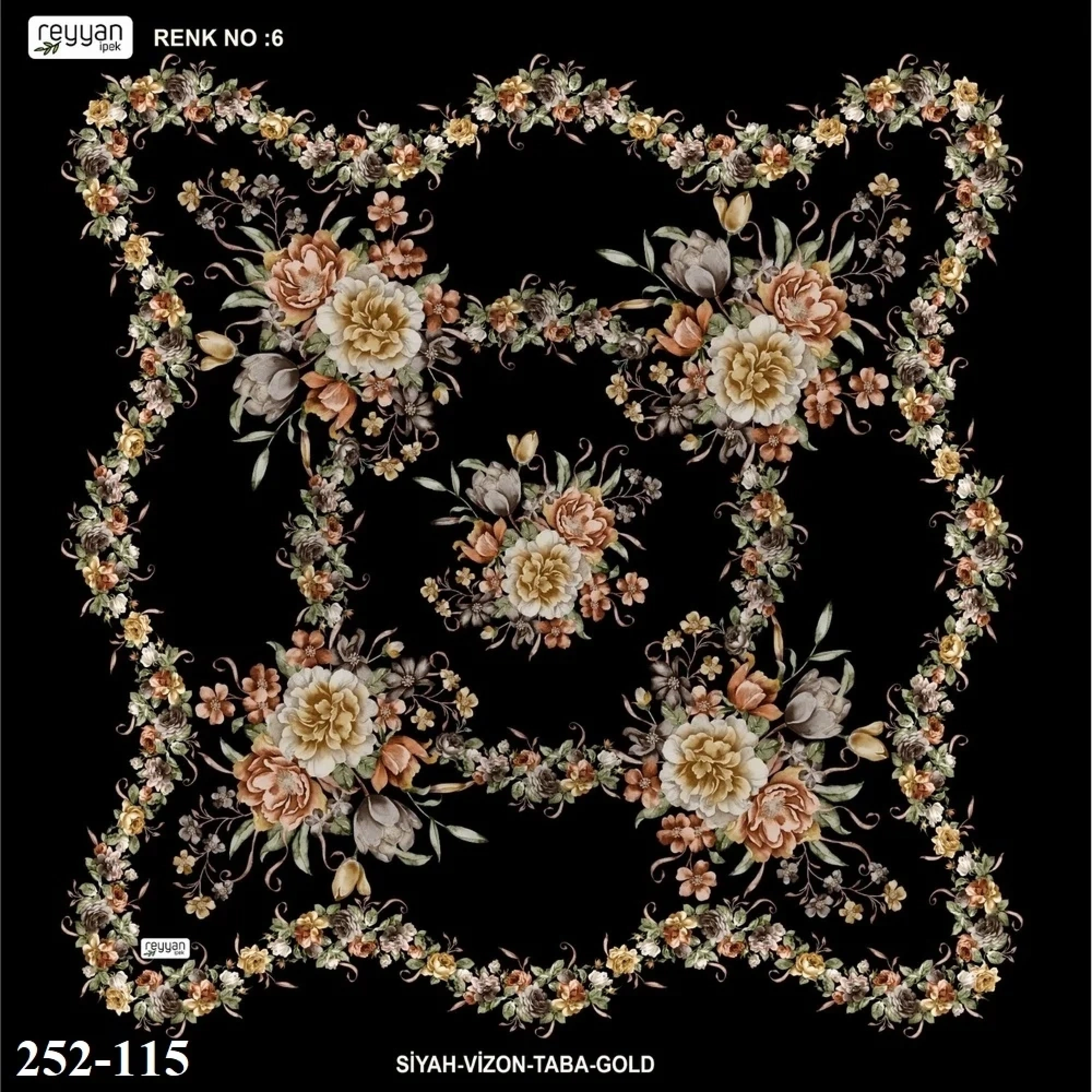 Reyyan İpek Desenli Oyalık Yazma 252-115