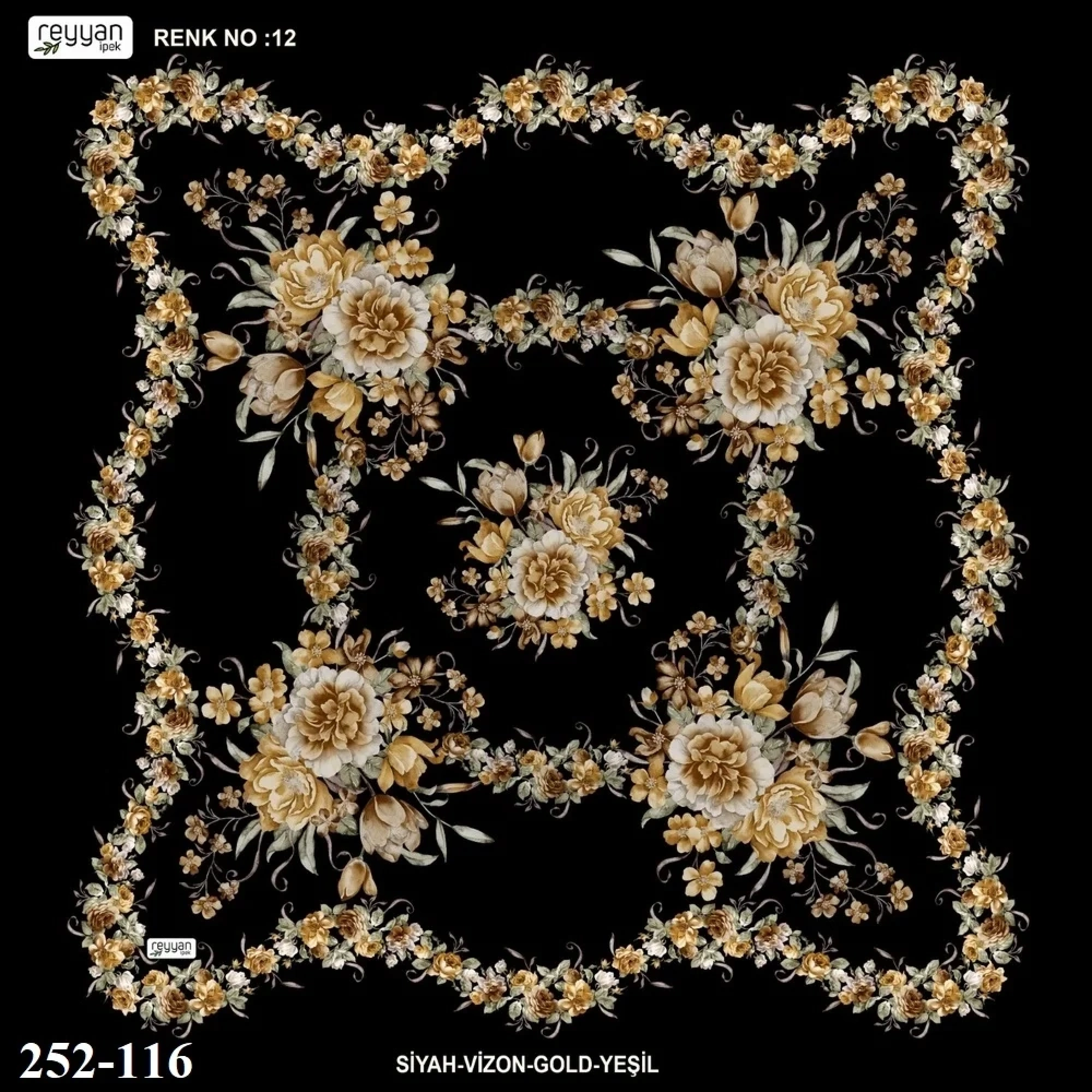 Reyyan İpek Desenli Oyalık Yazma 252-116