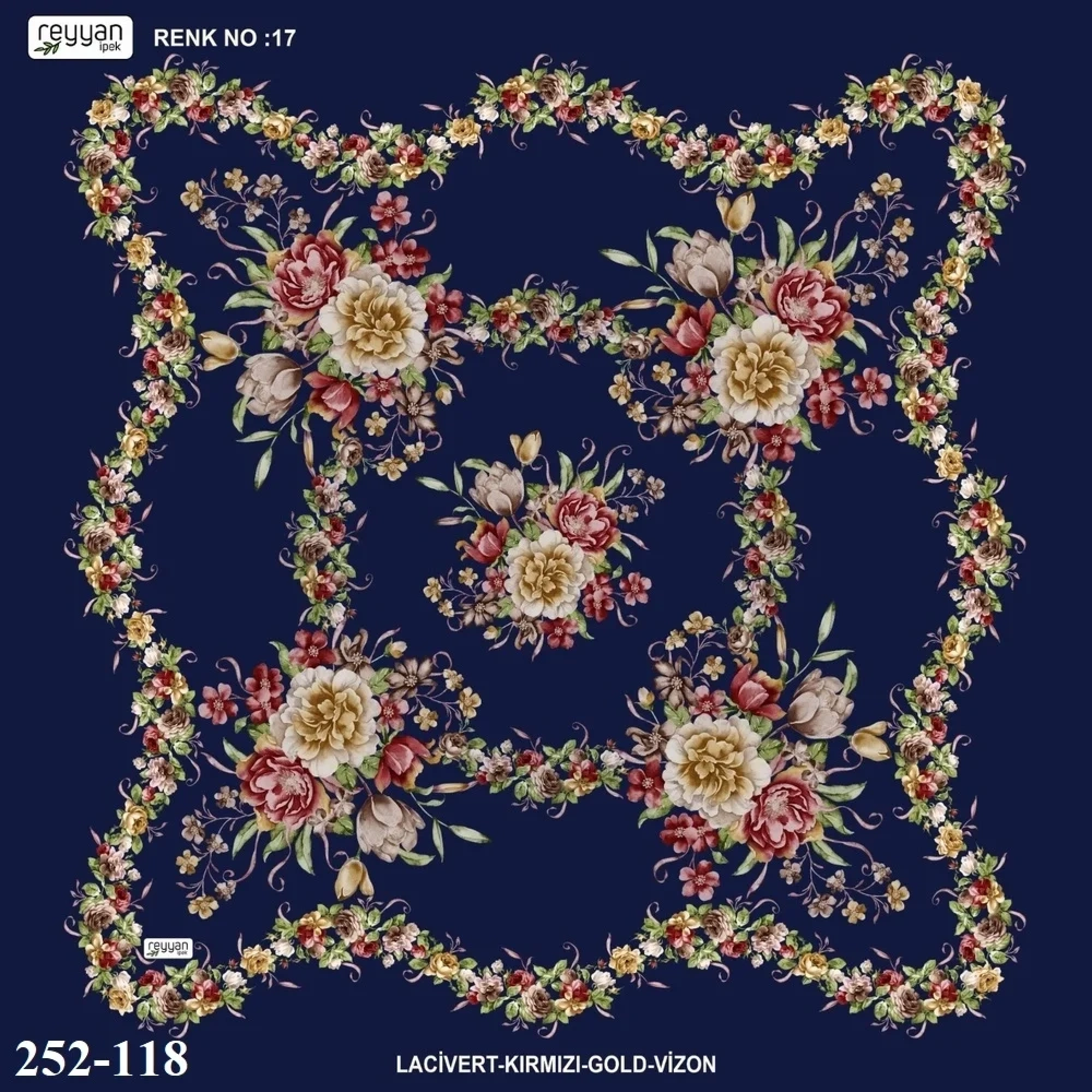Reyyan İpek Desenli Oyalık Yazma 252-118