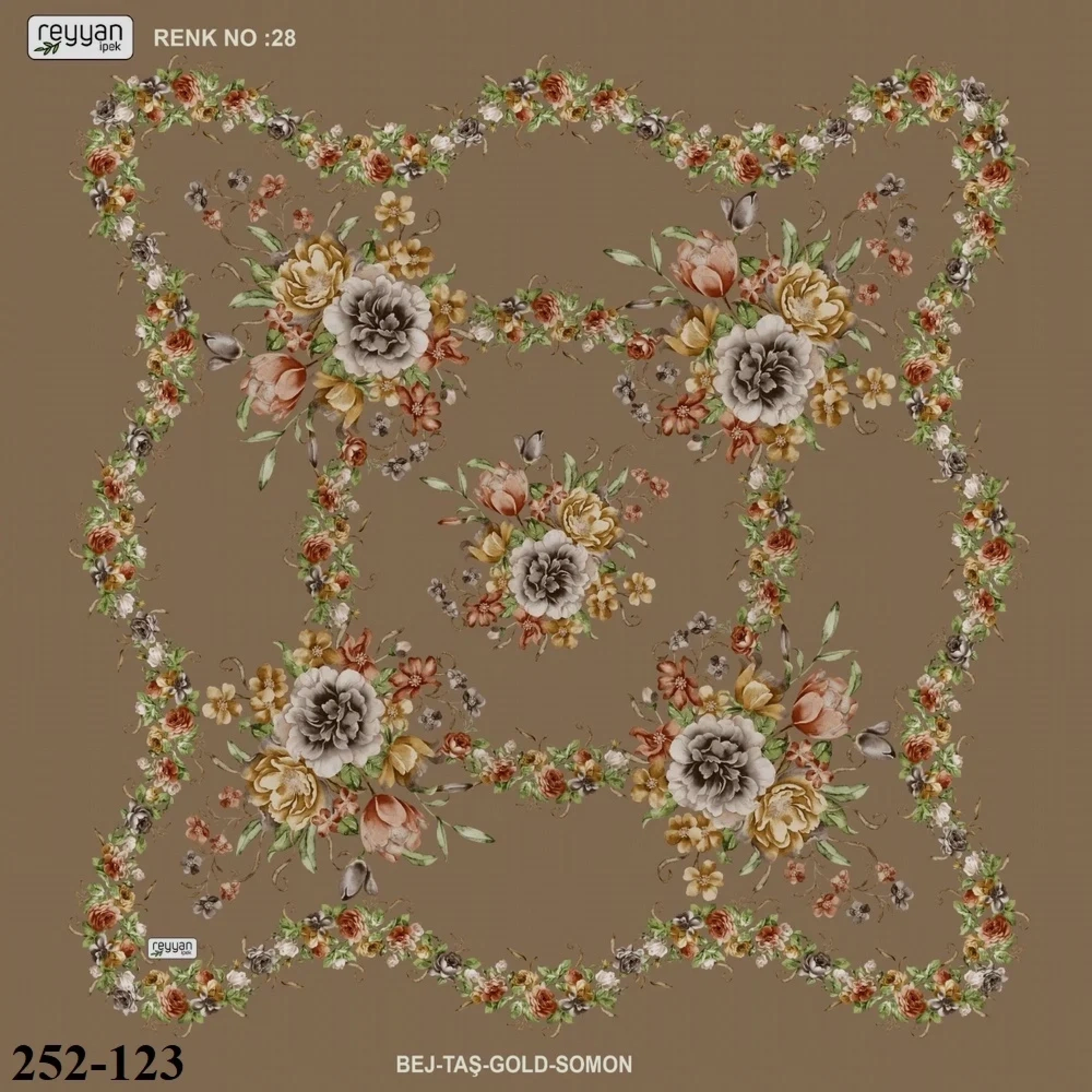 Reyyan İpek Desenli Oyalık Yazma 252-123