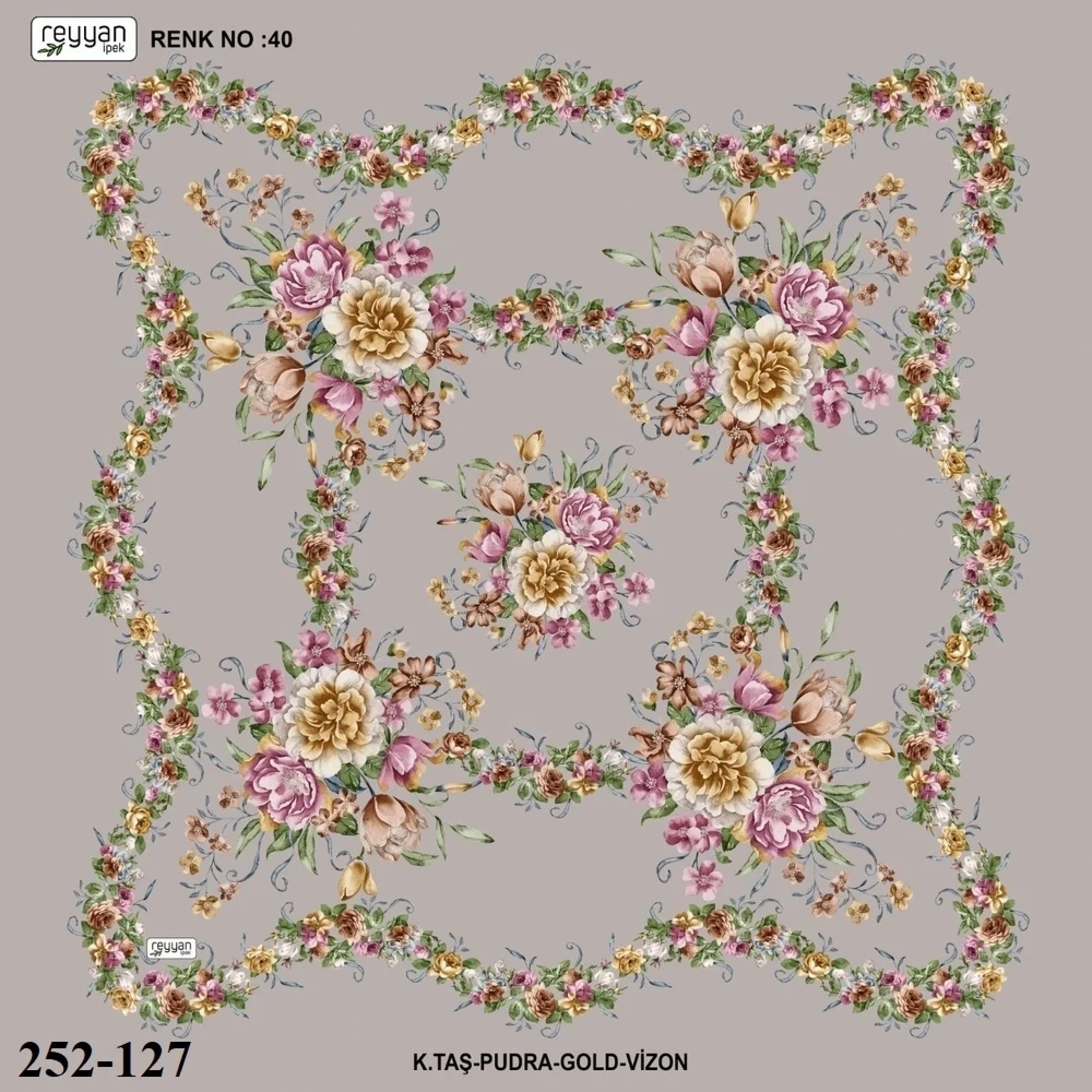 Reyyan İpek Desenli Oyalık Yazma 252-127