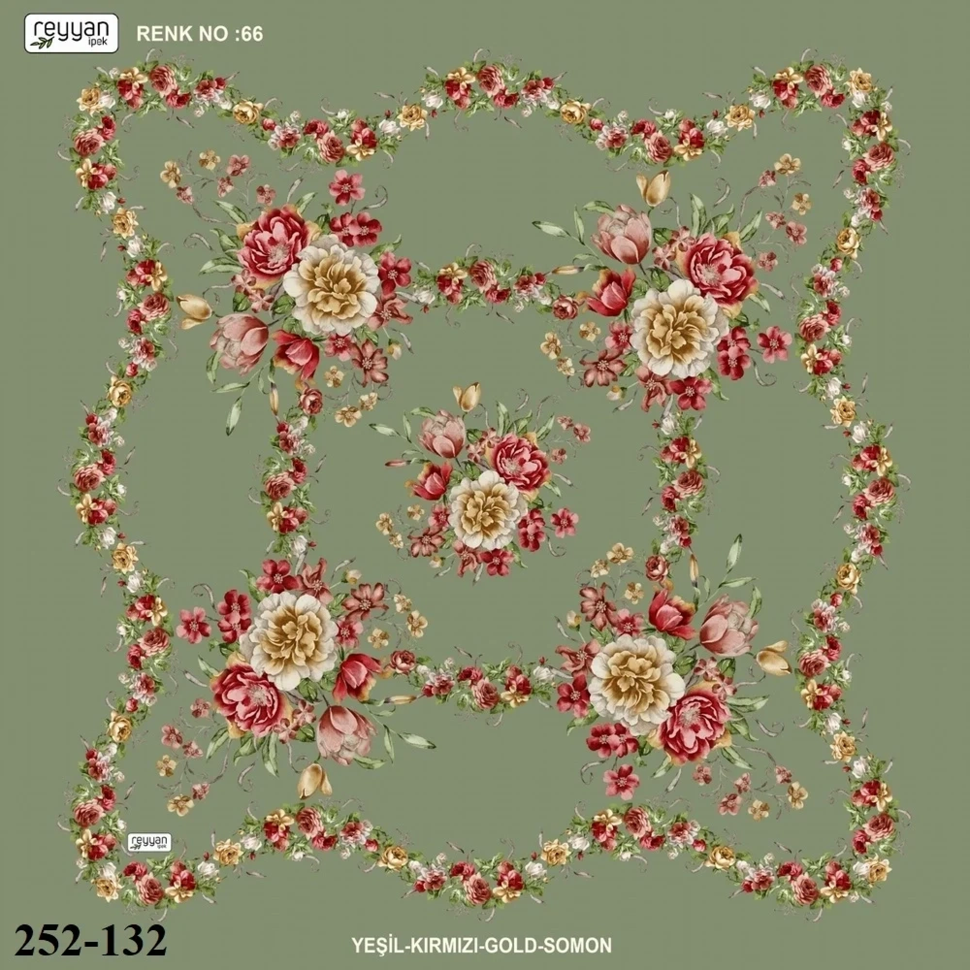 Reyyan İpek Desenli Oyalık Yazma 252-132