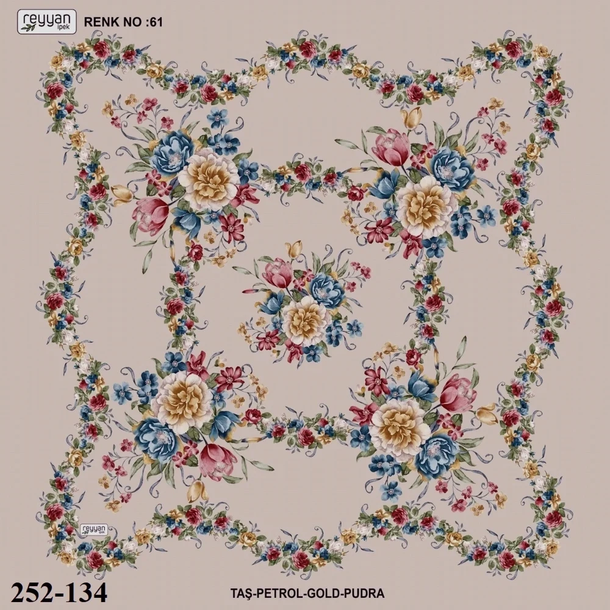 Reyyan İpek Desenli Oyalık Yazma 252-134