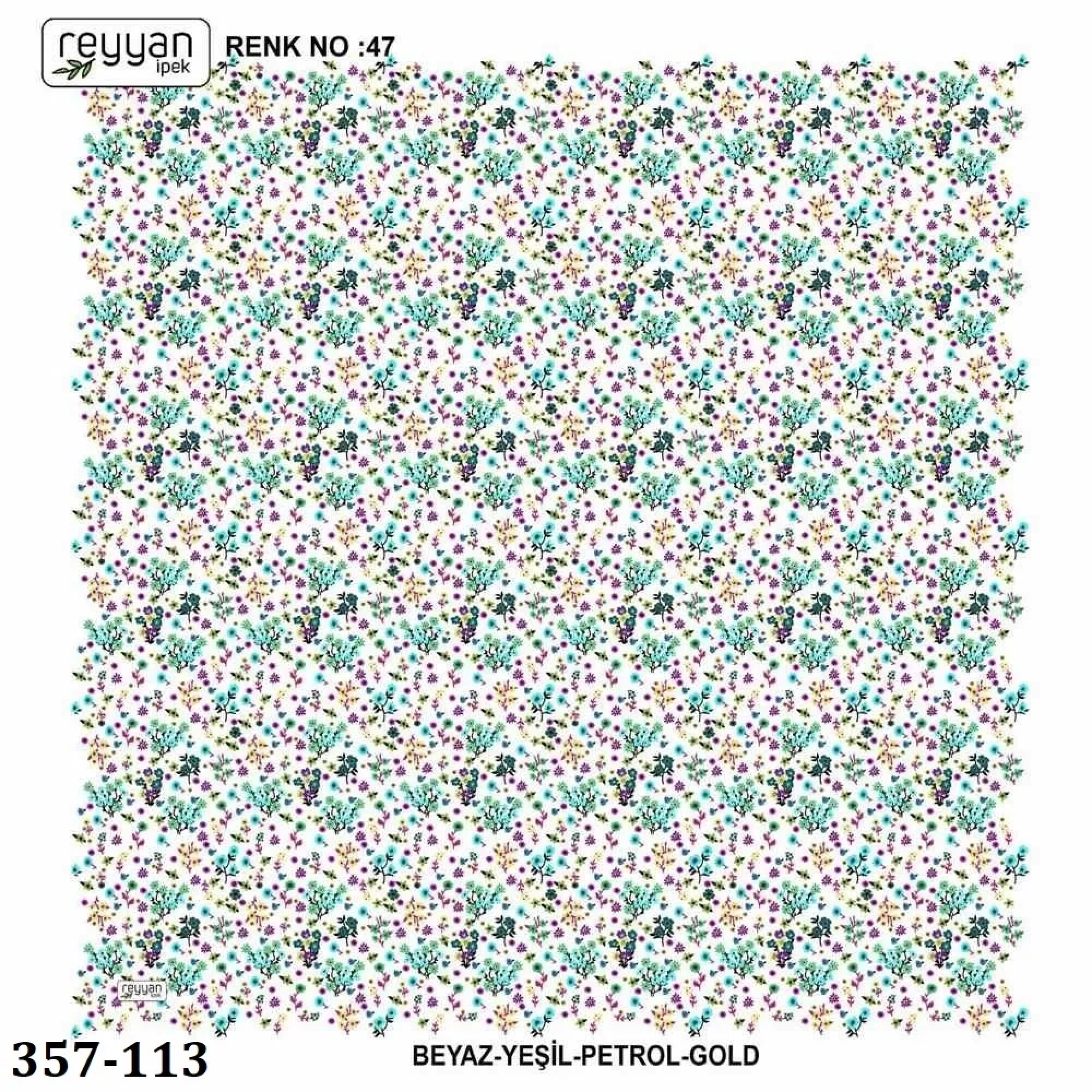 Reyyan İpek Desenli Oyalık Yazma 357-113