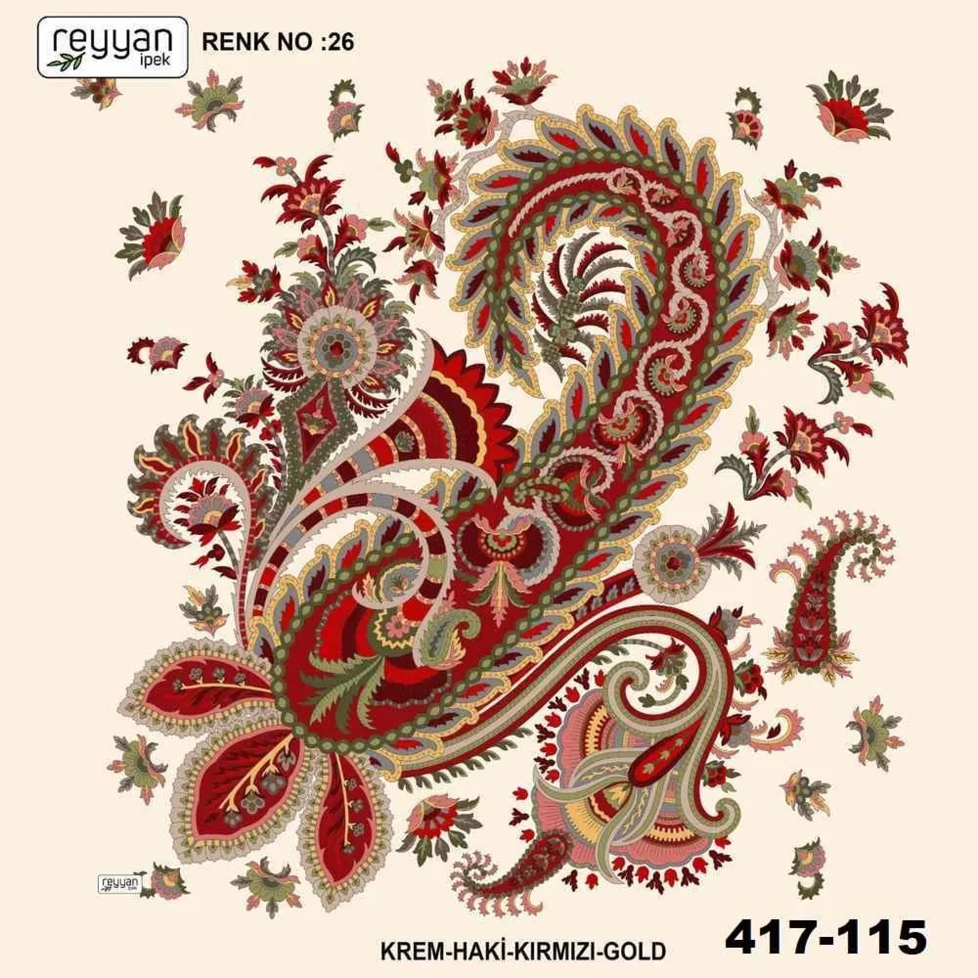 Reyyan İpek Desenli Oyalık Yazma 417-115