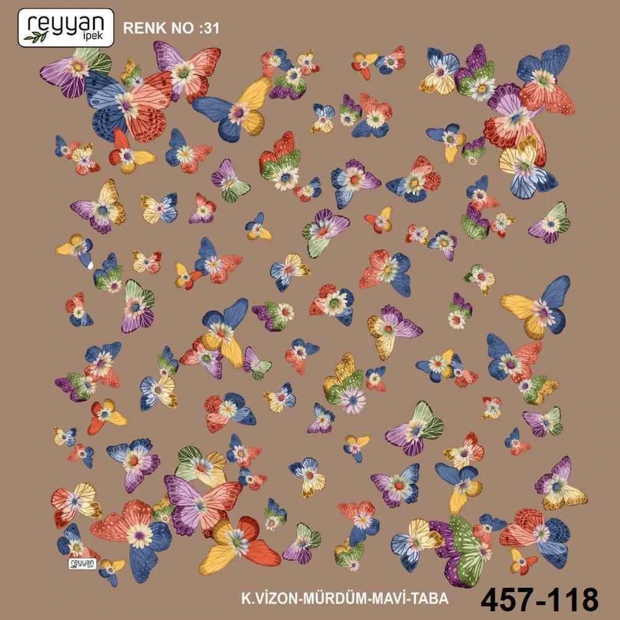 Reyyan İpek Desenli Oyalık Yazma 457-118