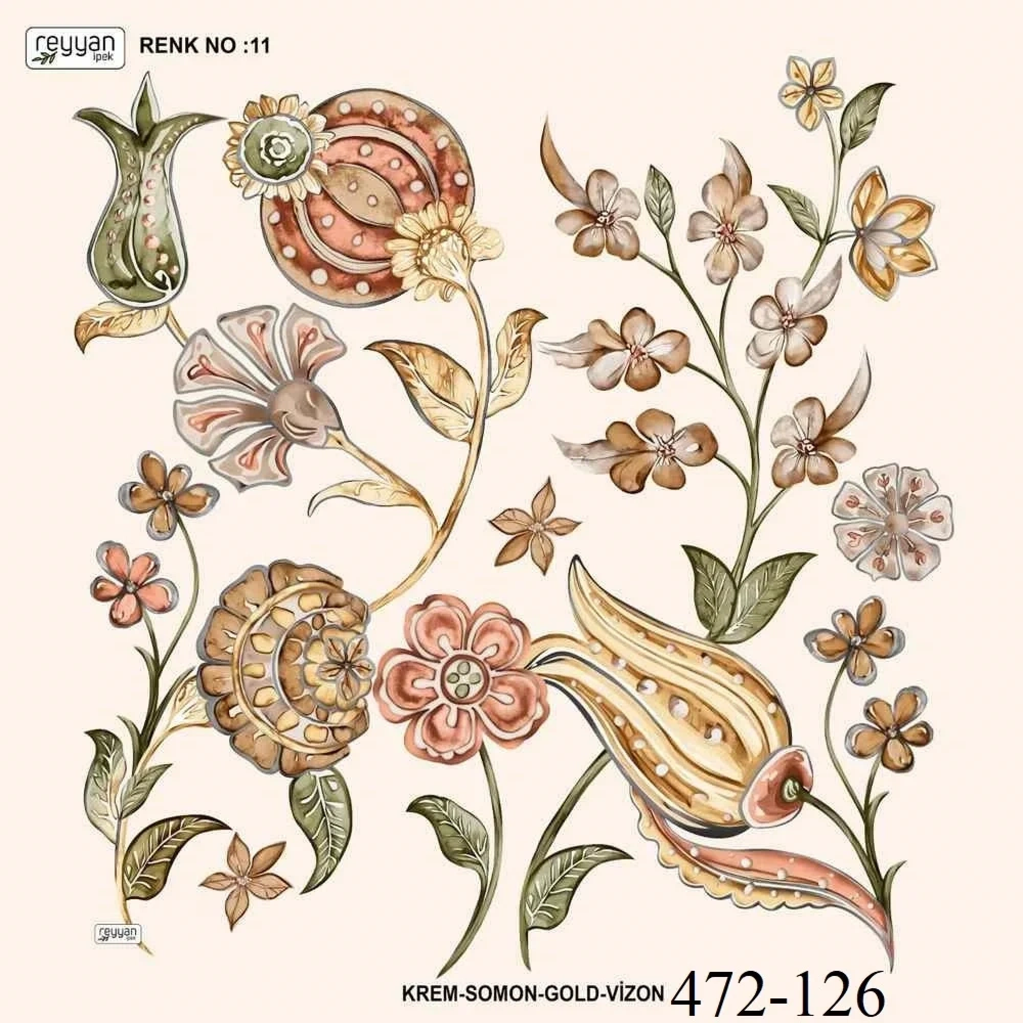 Reyyan İpek Desenli Oyalık Yazma 472-126