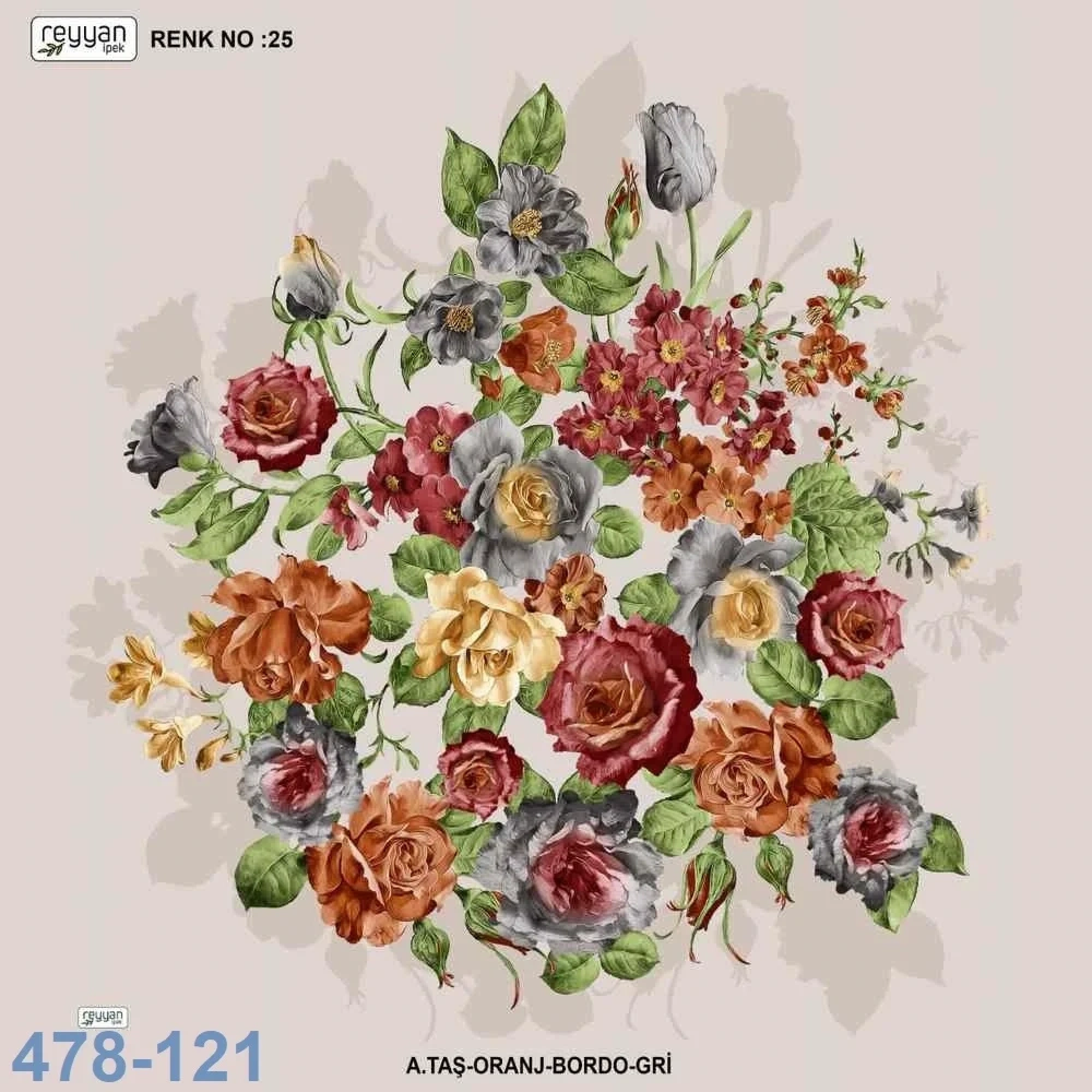 Reyyan İpek Desenli Oyalık Yazma 478-121