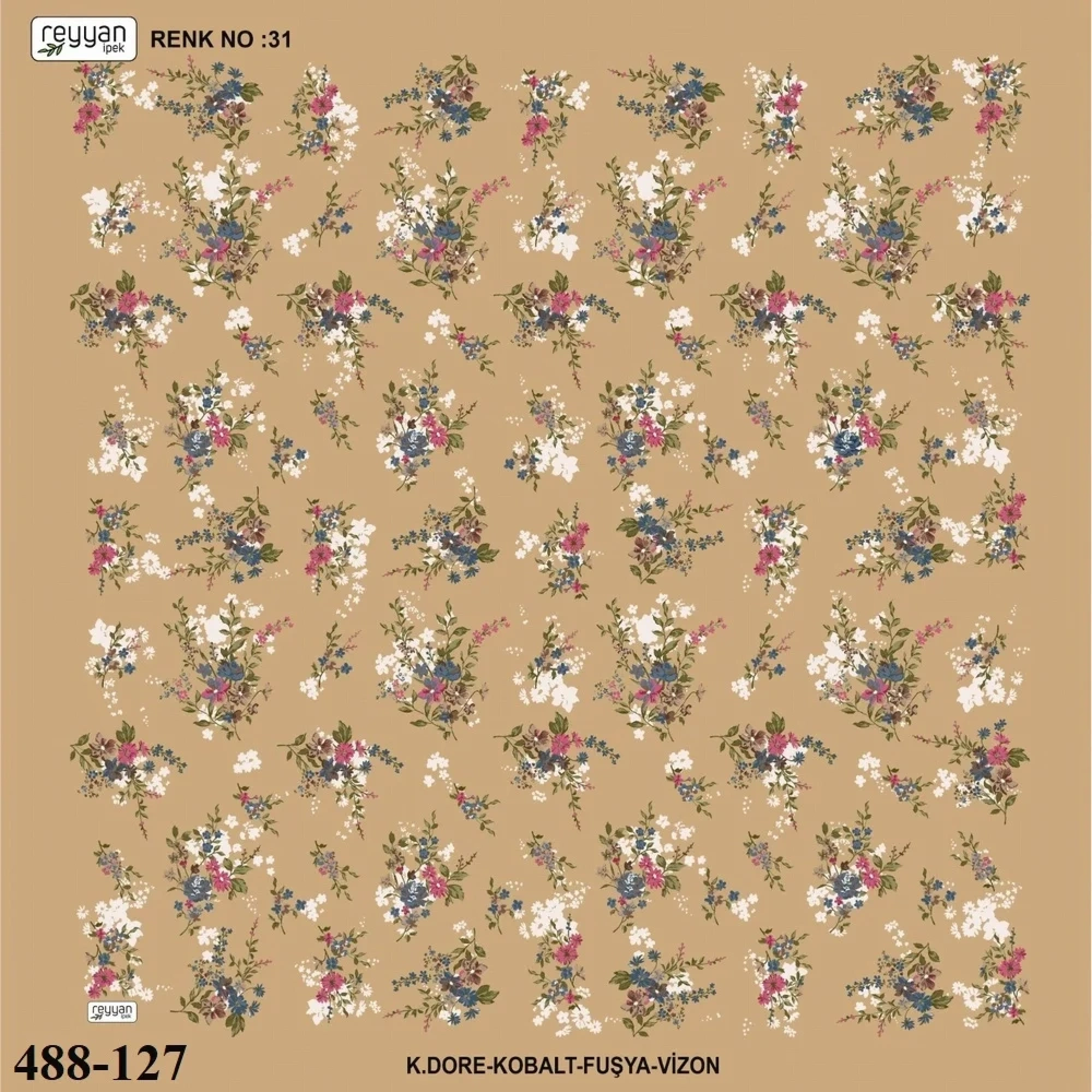 Reyyan İpek Desenli Oyalık Yazma 488-127