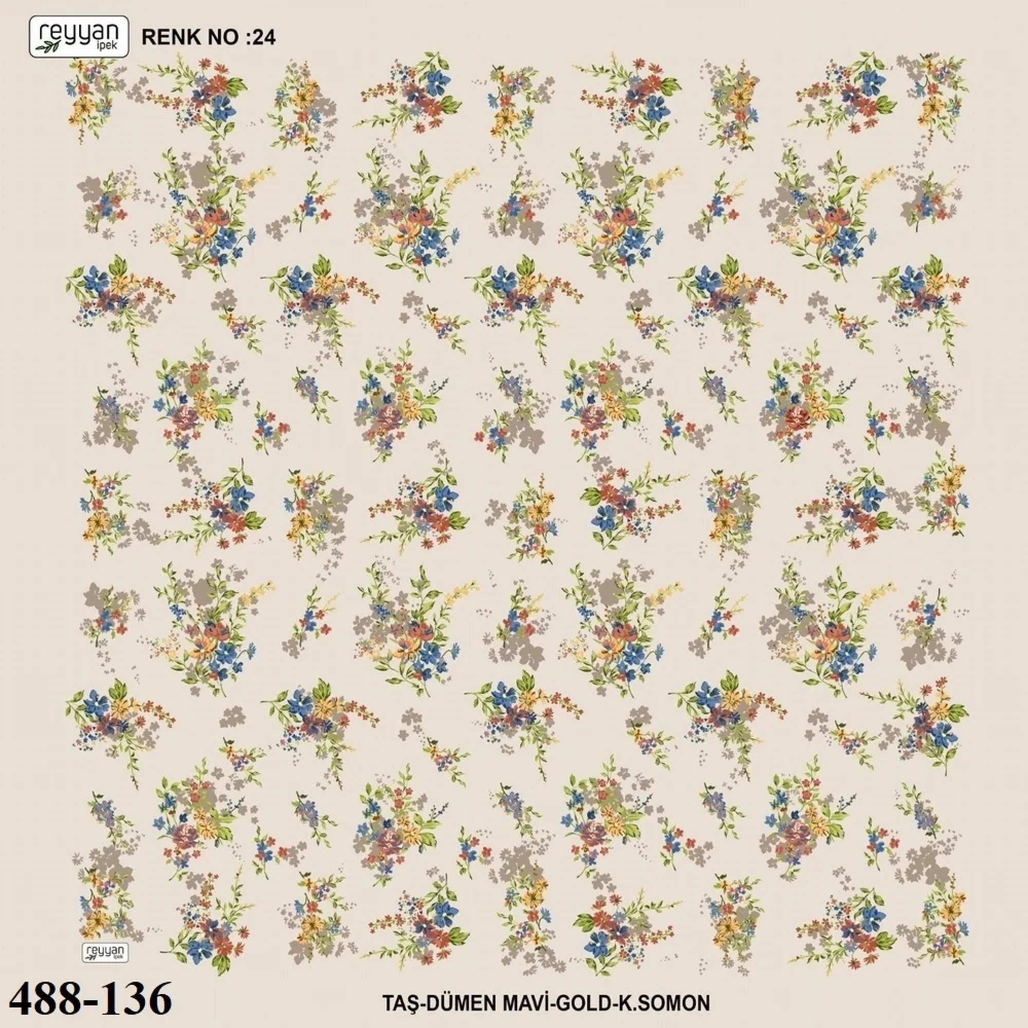 Reyyan İpek Desenli Oyalık Yazma 488-136