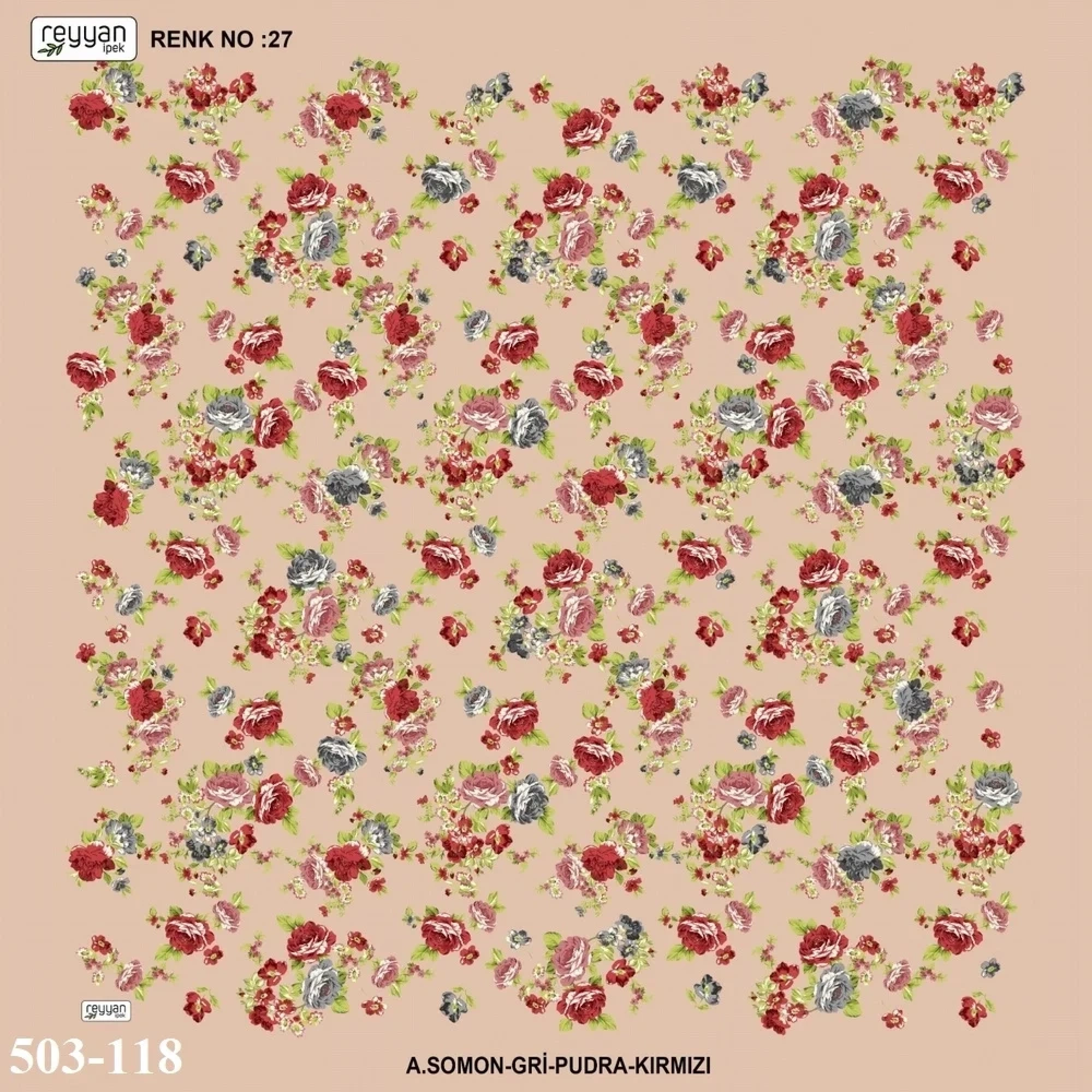 Reyyan İpek Desenli Oyalık Yazma 503-118