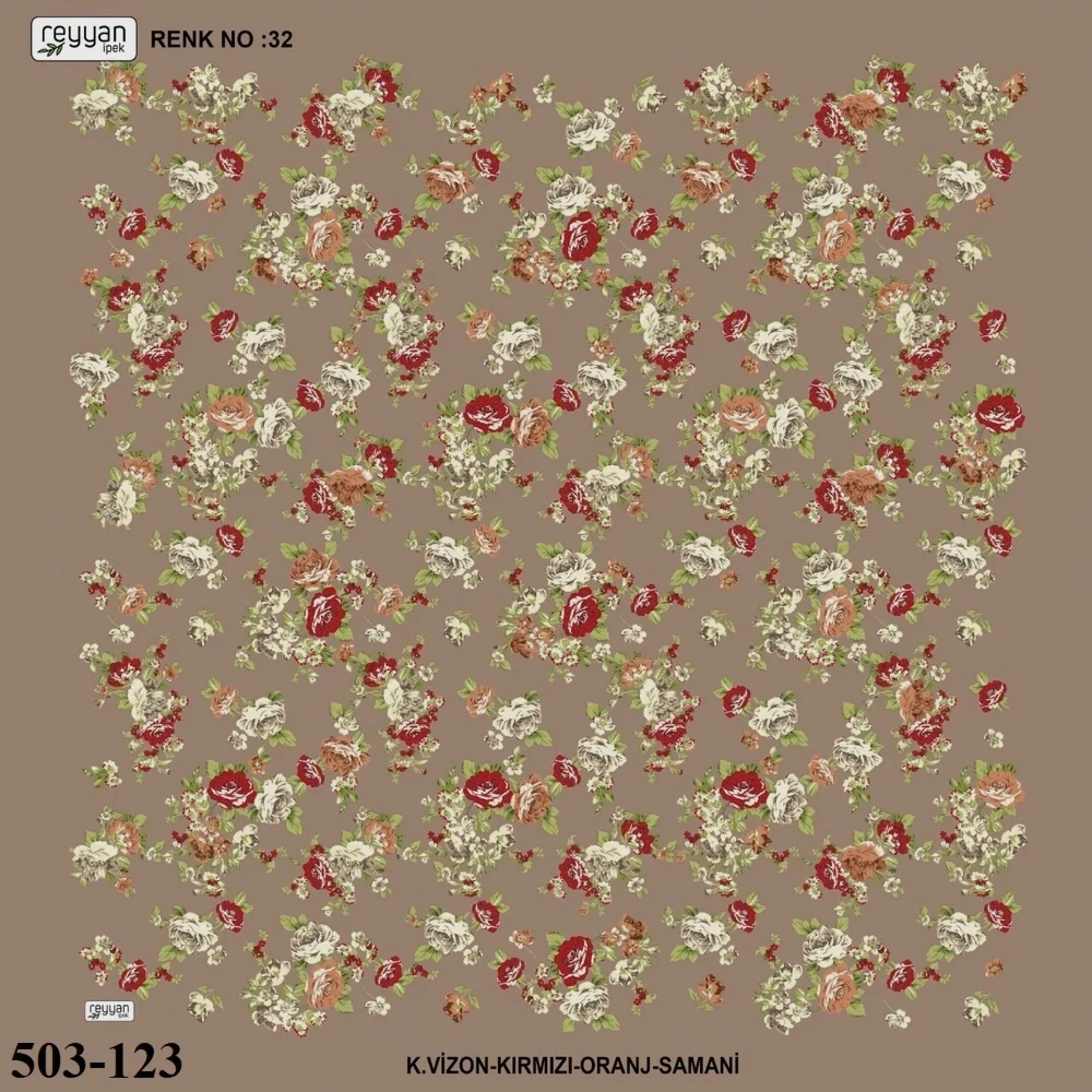 Reyyan İpek Desenli Oyalık Yazma 503-123