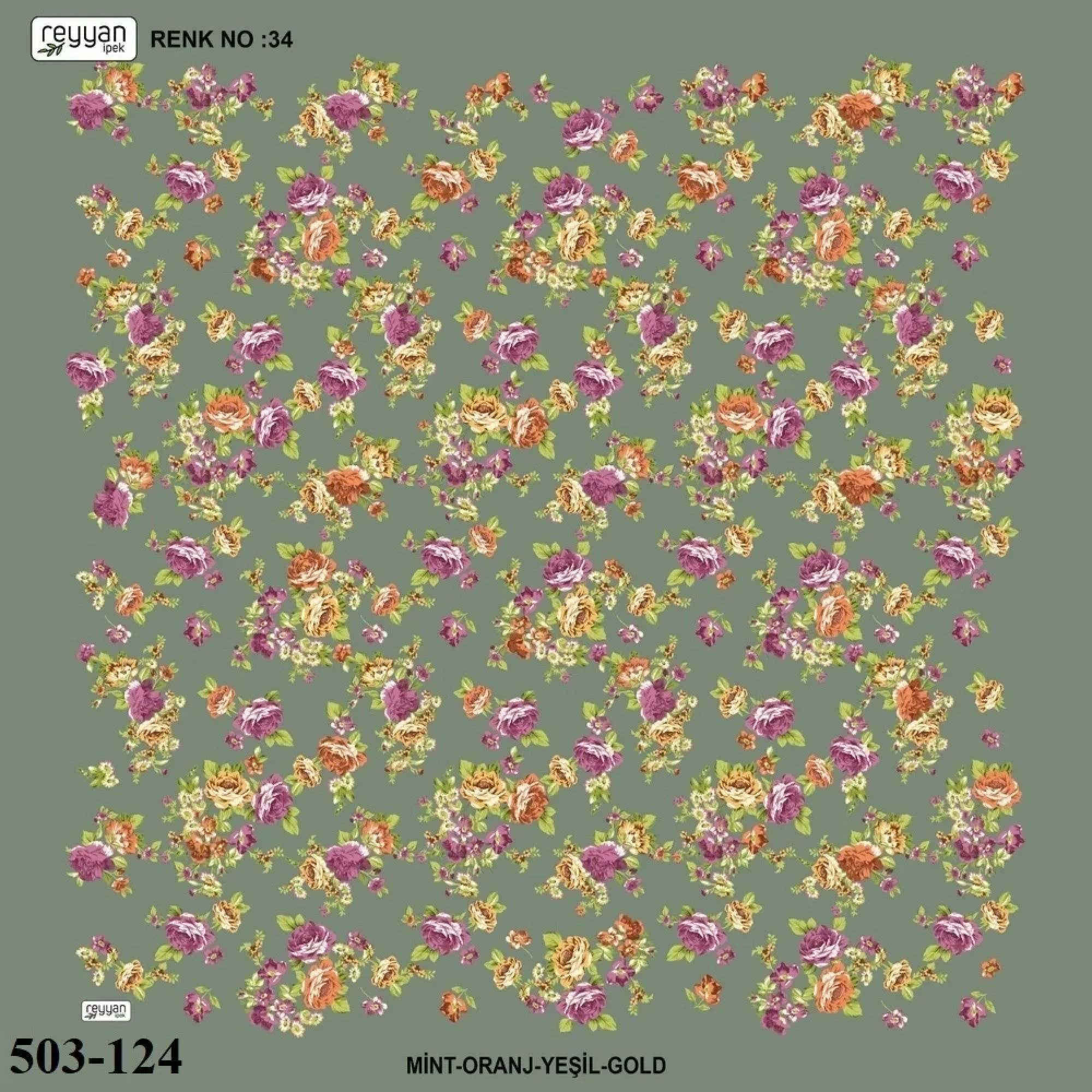 Reyyan İpek Desenli Oyalık Yazma 503-124