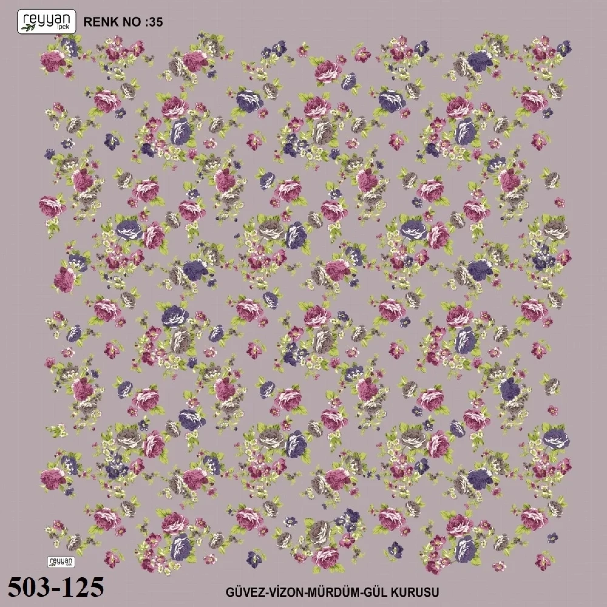 Reyyan İpek Desenli Oyalık Yazma 503-125