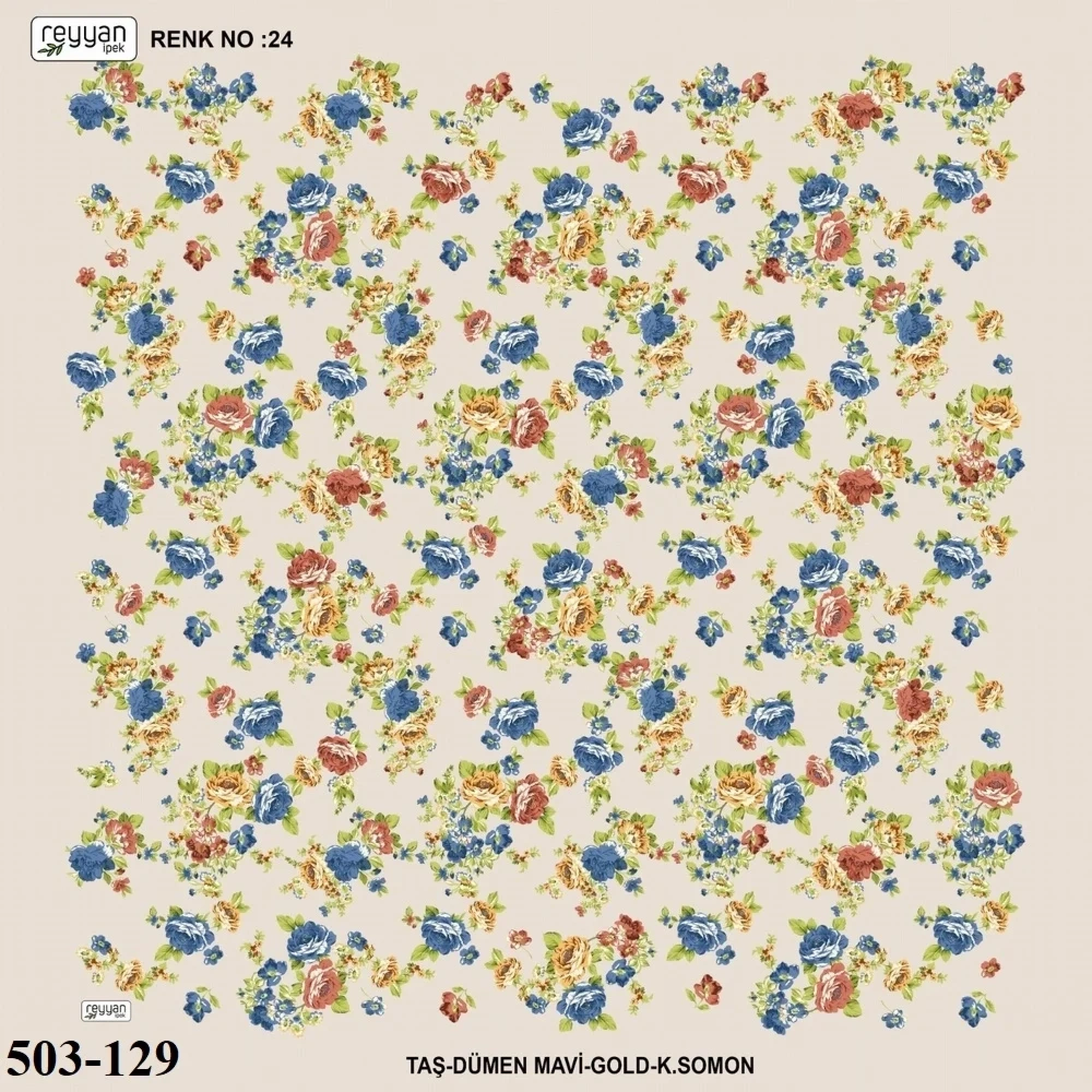 Reyyan İpek Desenli Oyalık Yazma 503-129
