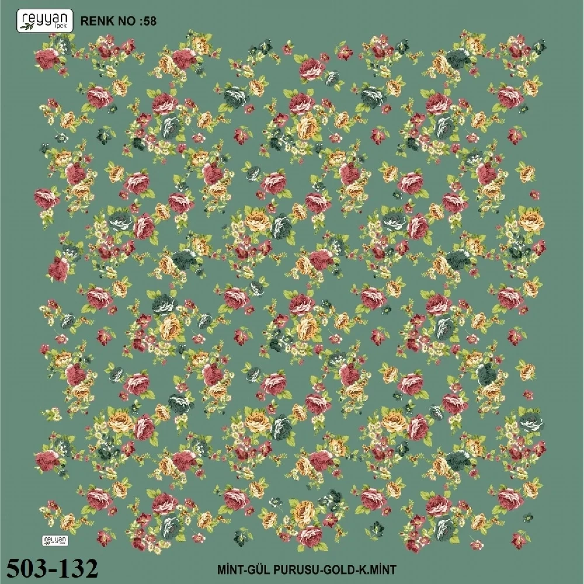 Reyyan İpek Desenli Oyalık Yazma 503-132