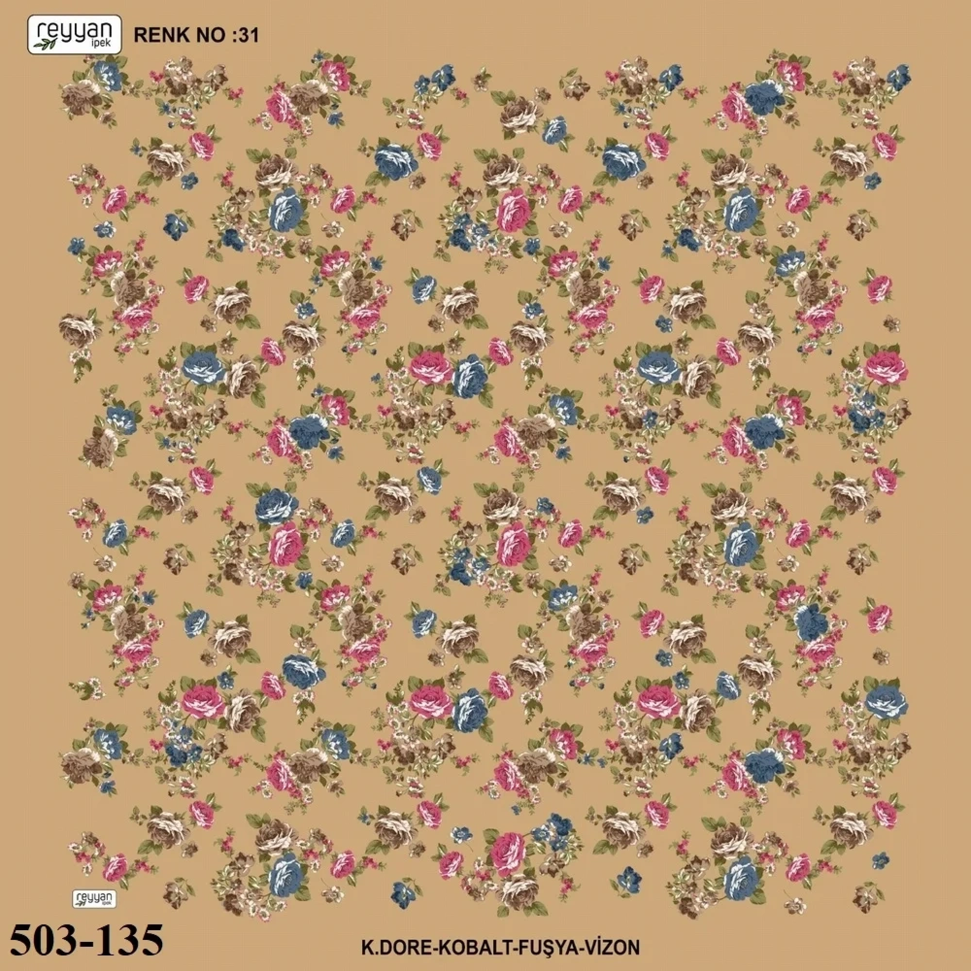 Reyyan İpek Desenli Oyalık Yazma 503-135