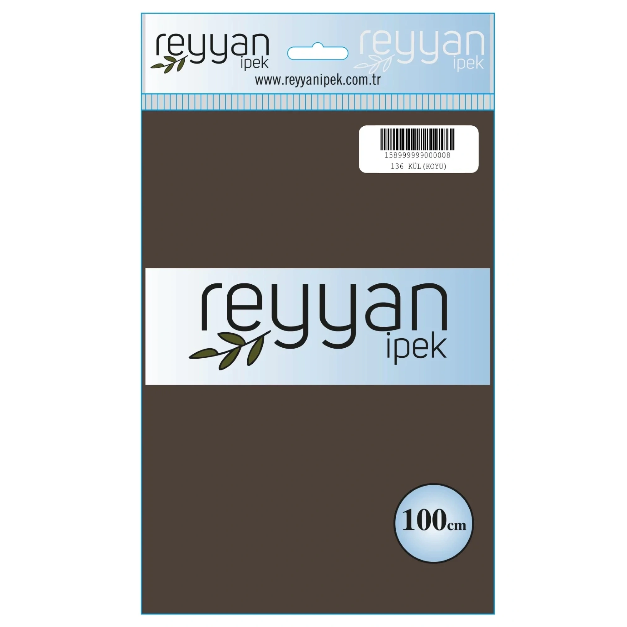 Reyyan İpek Düz Renk Oyalık Yazma reyyan-136 (kül koyu-capucino)