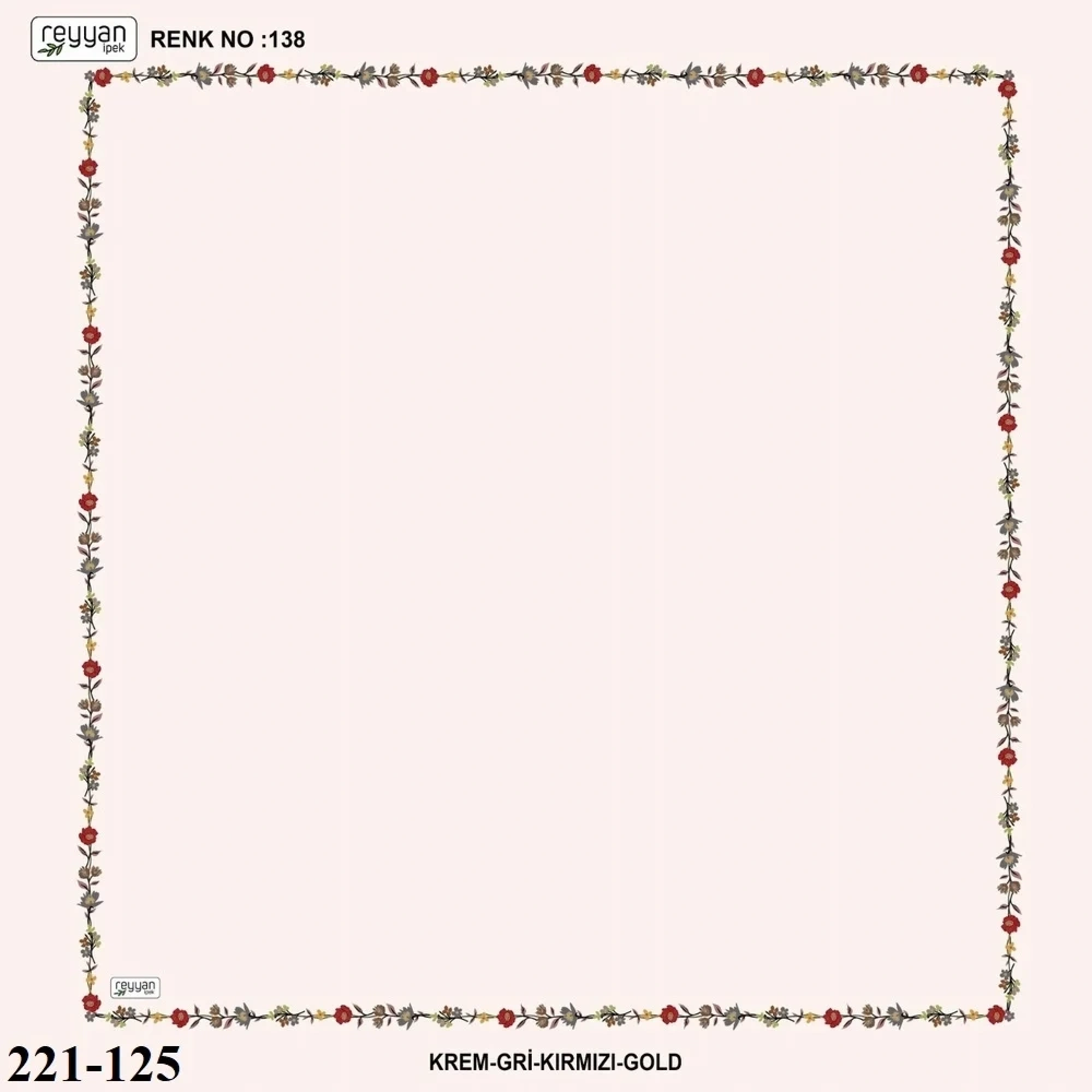 Reyyan İpek İçi Boş Desenli Oyalık Yazma 221-125