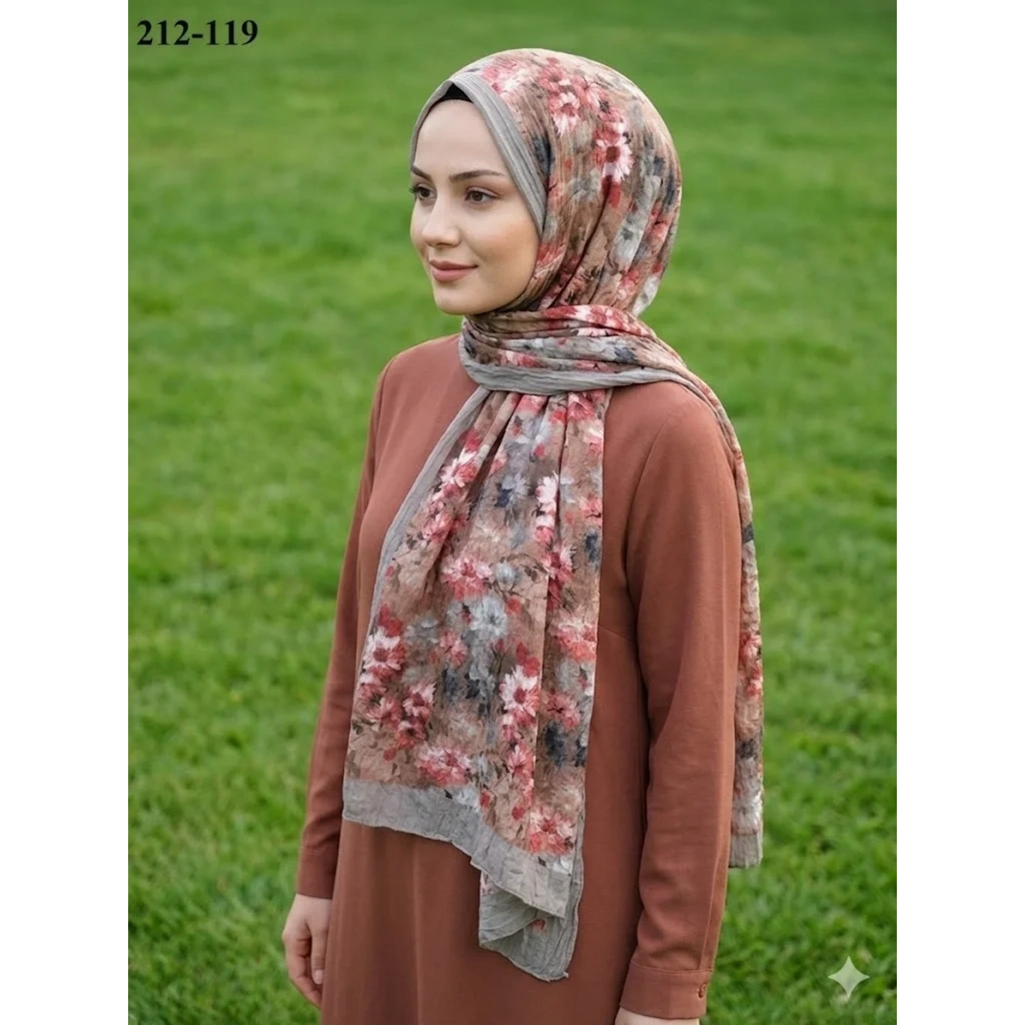 Sharell Bambu Kraş Pamuk Şal (Açık Vizon) 212-119