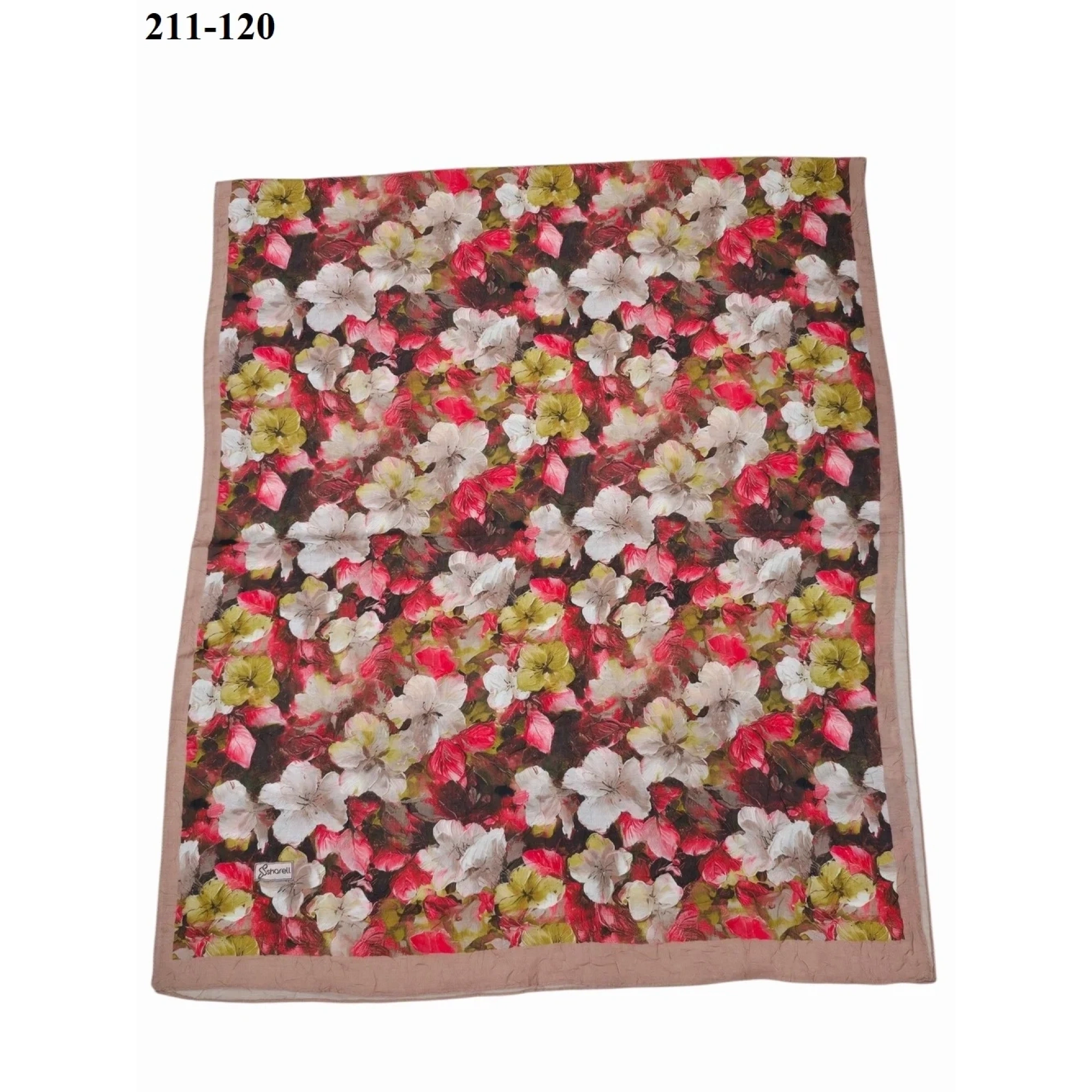 Sharell Bambu Kraş Pamuk Şal (Koyu Bej) 211-120