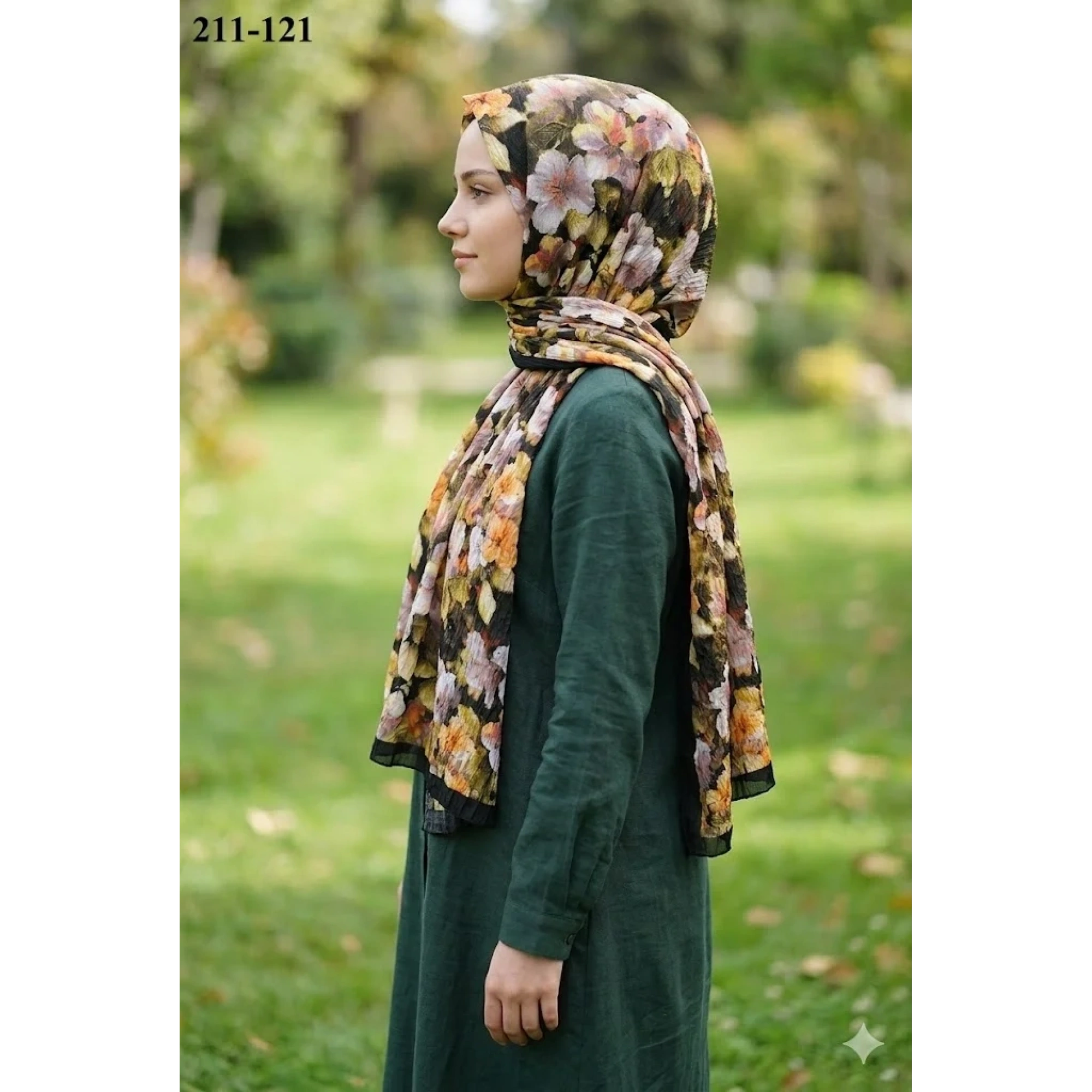 Sharell Bambu Kraş Pamuk Şal (Siyah) 211-121