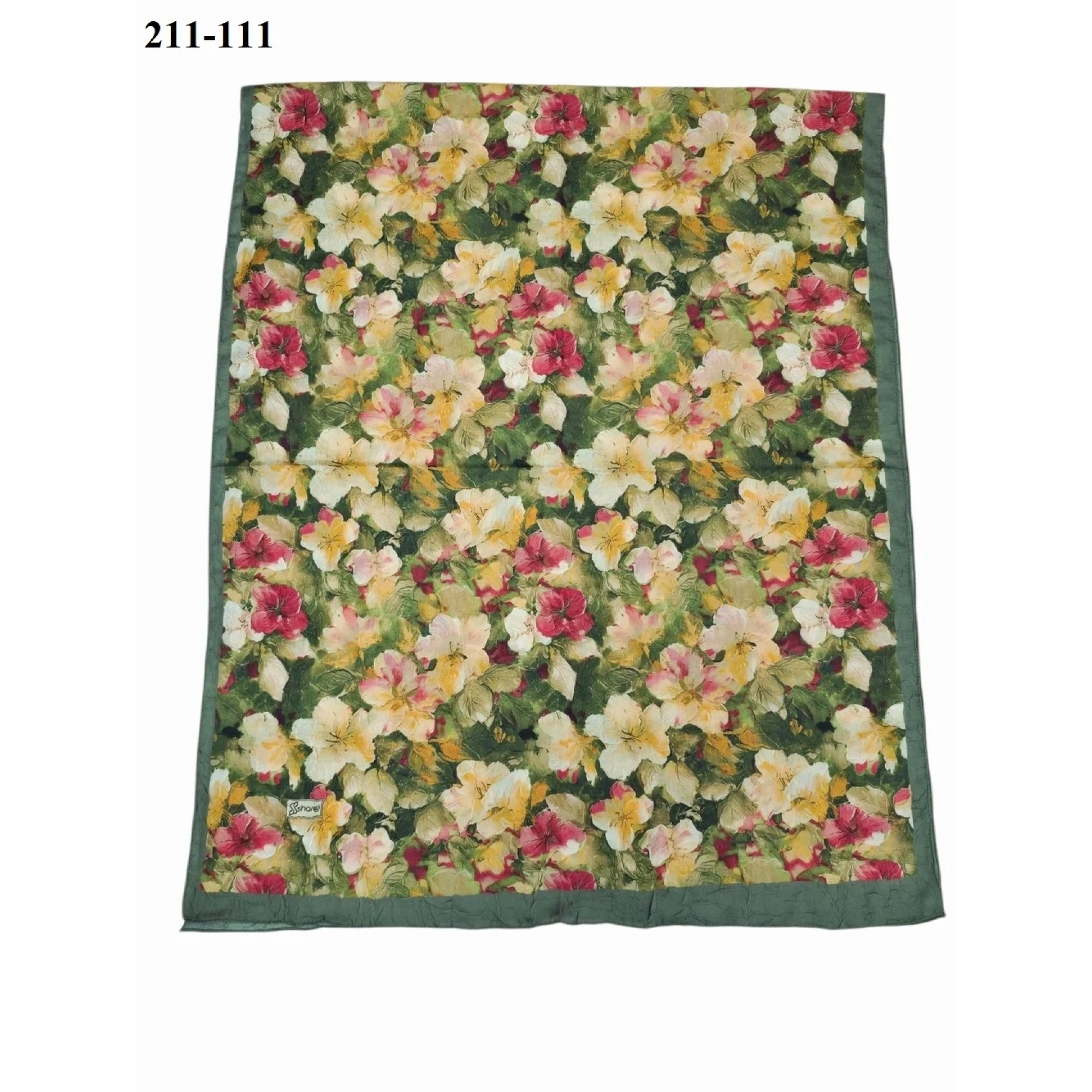Sharell Bambu Kraş Pamuk Şal (Yeşil) 211-111