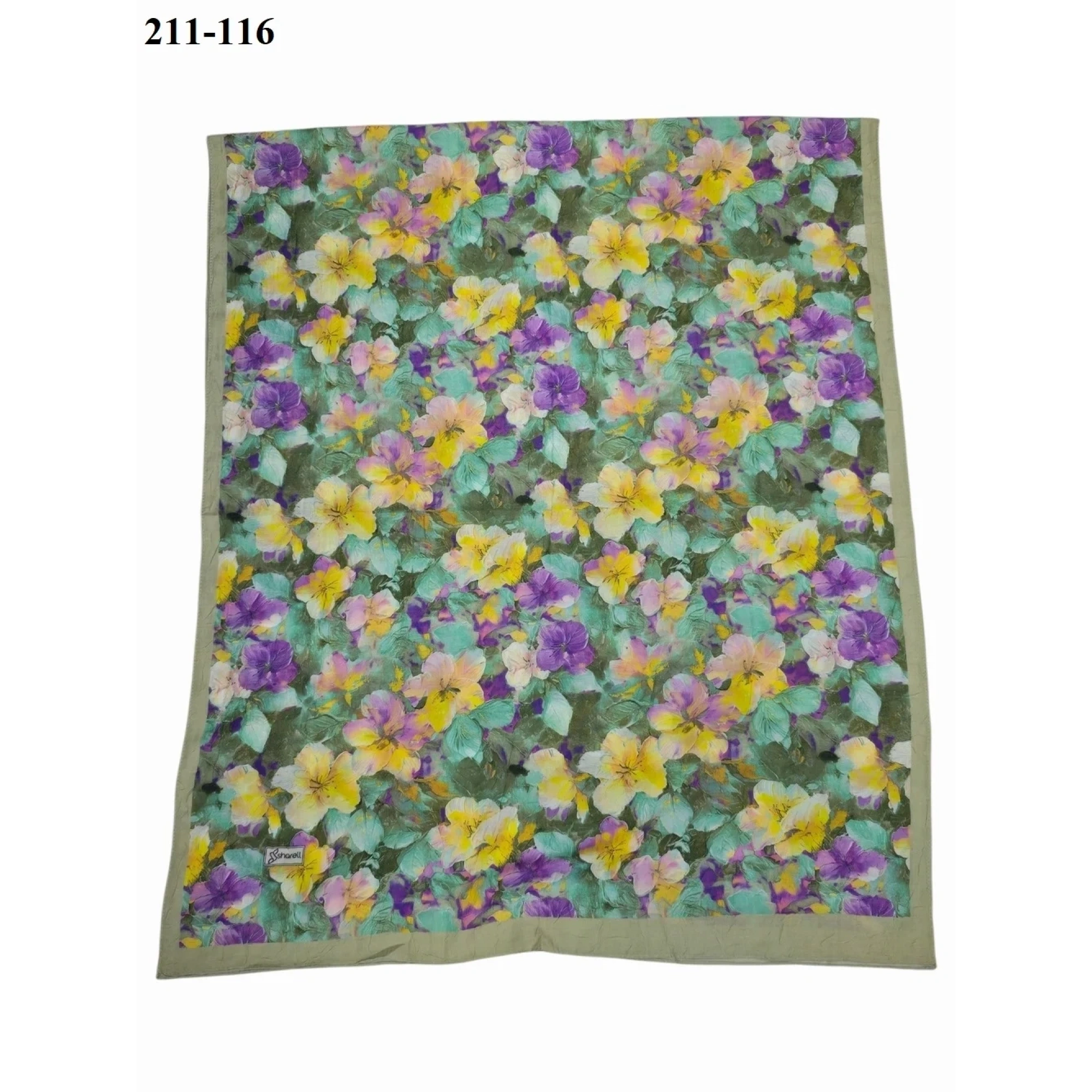 Sharell Bambu Kraş Pamuk Şal (Yeşil) 211-116