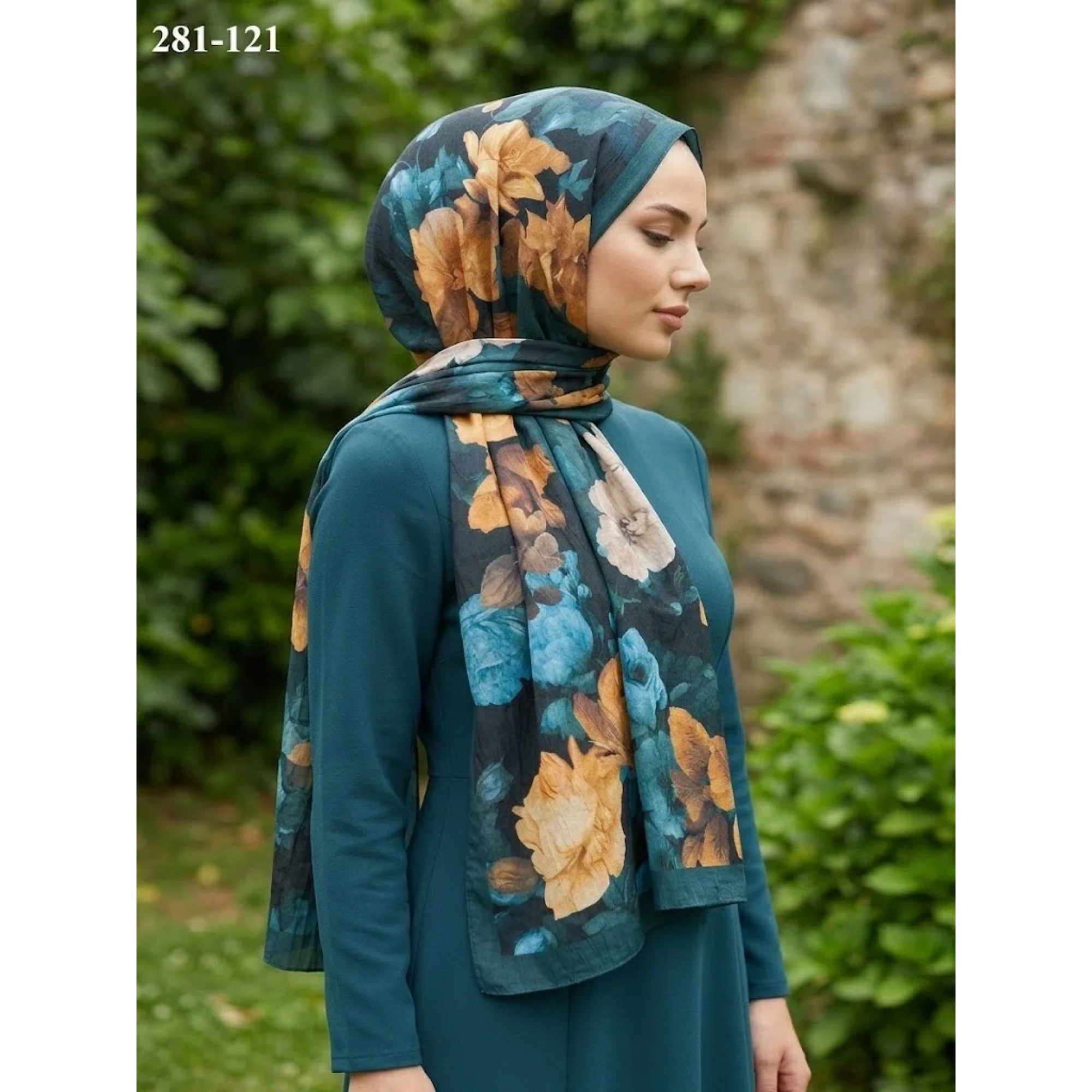 Sharell Desenli Bambu Kraş Pamuk Şal 281-121