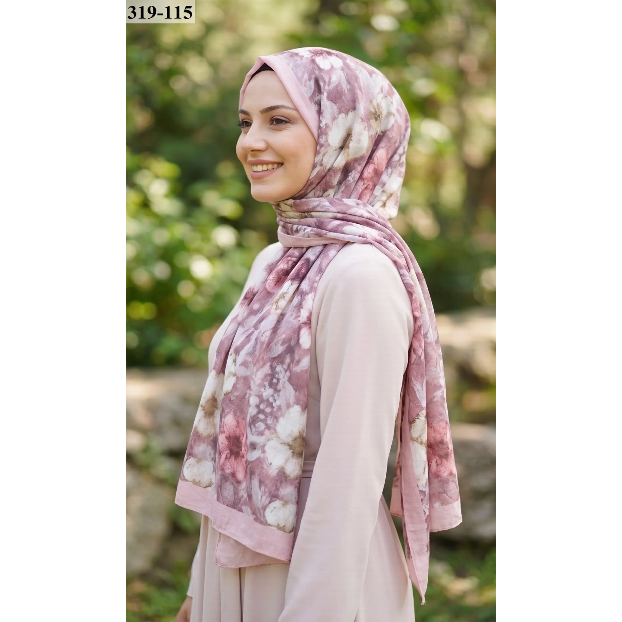 Sharell Desenli Bambu Kraş Pamuk Şal 319-115