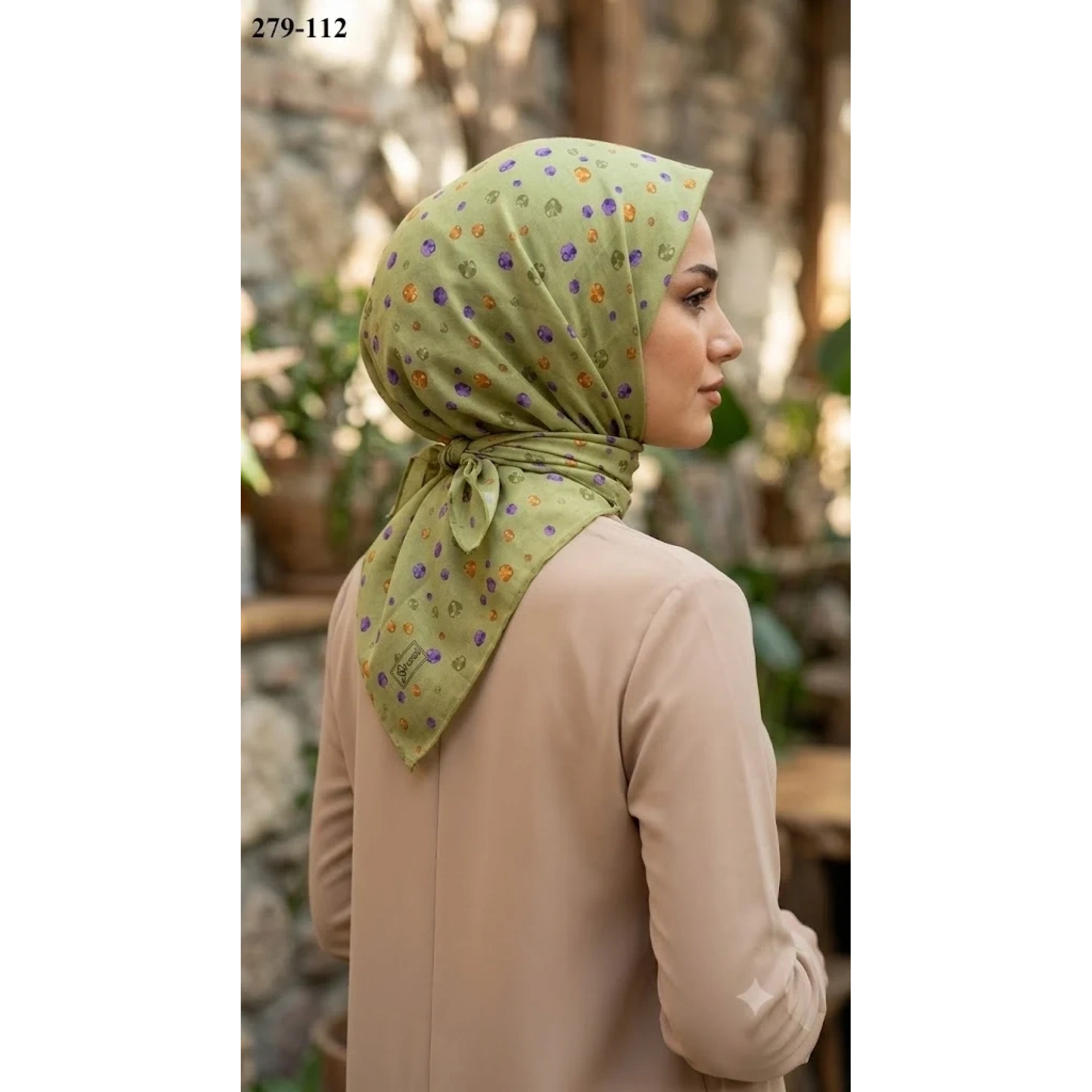 Sharell Desenli Soft Pamuk Eşarp 279-112