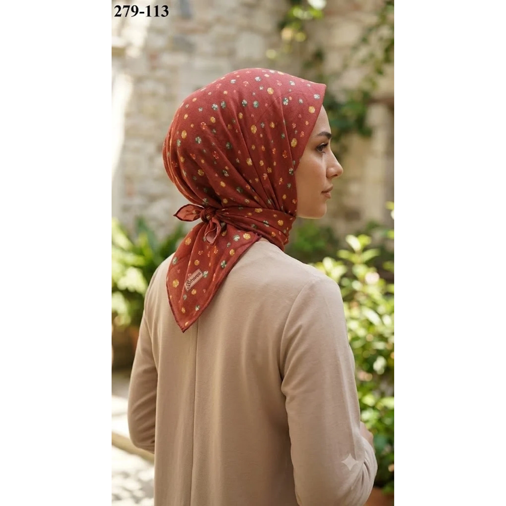 Sharell Desenli Soft Pamuk Eşarp 279-113