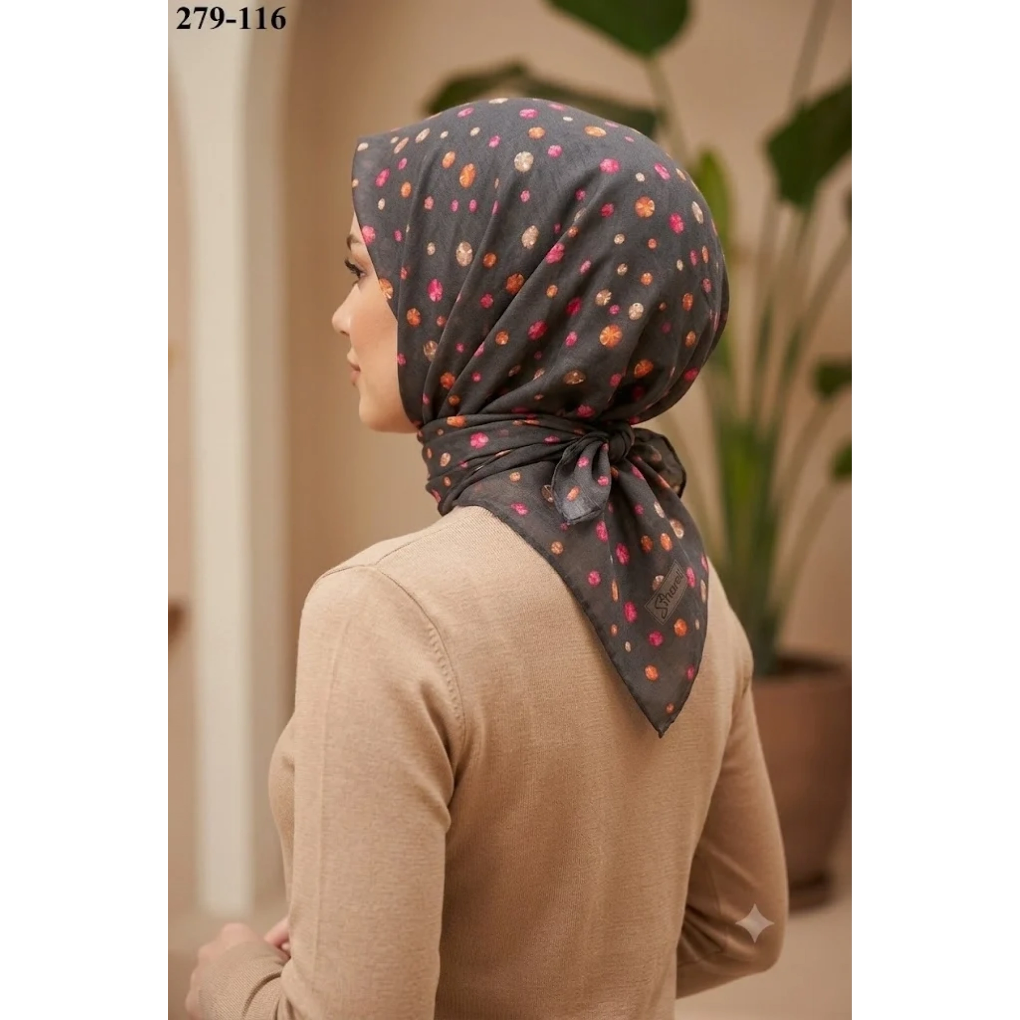Sharell Desenli Soft Pamuk Eşarp 279-116