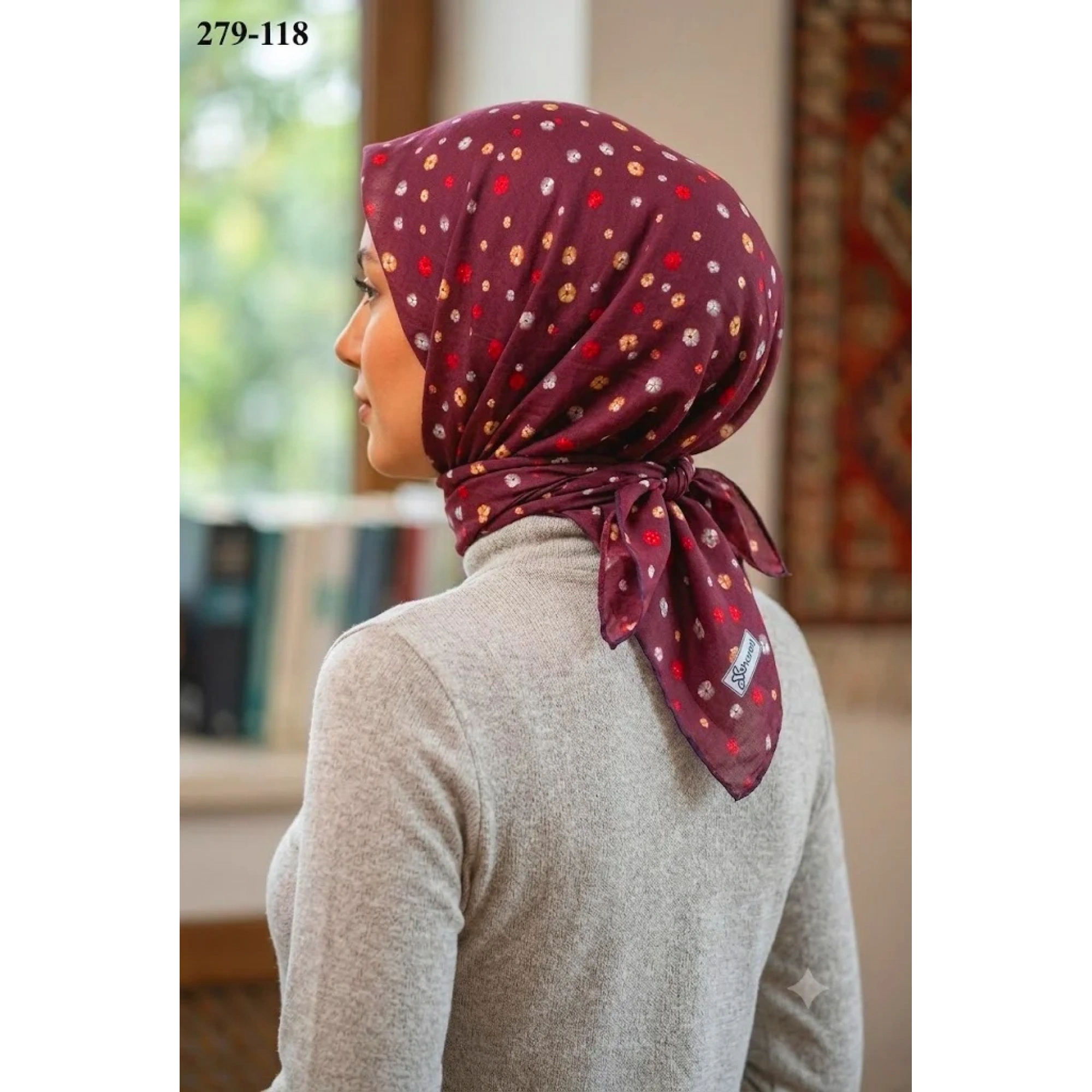 Sharell Desenli Soft Pamuk Eşarp 279-118