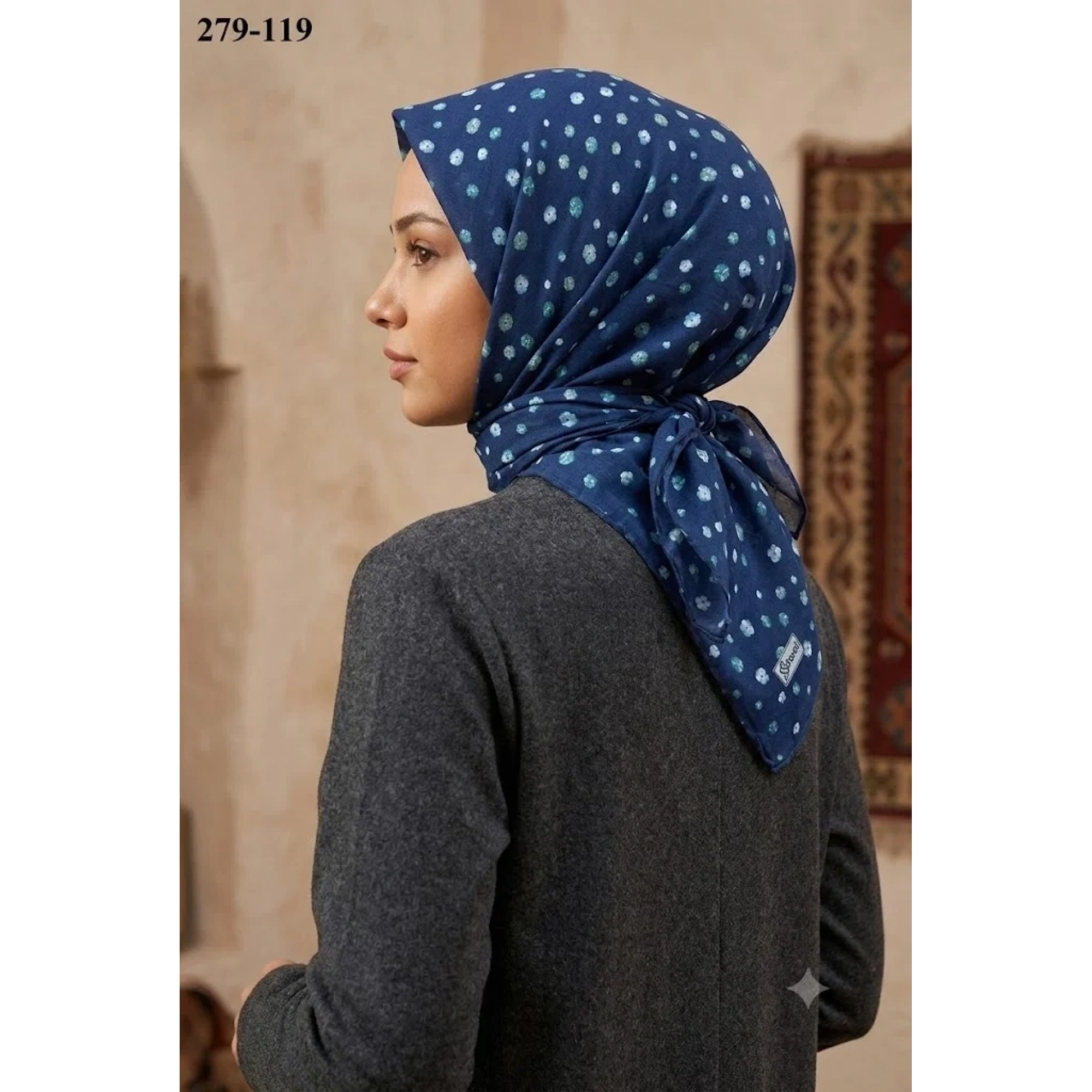 Sharell Desenli Soft Pamuk Eşarp 279-119