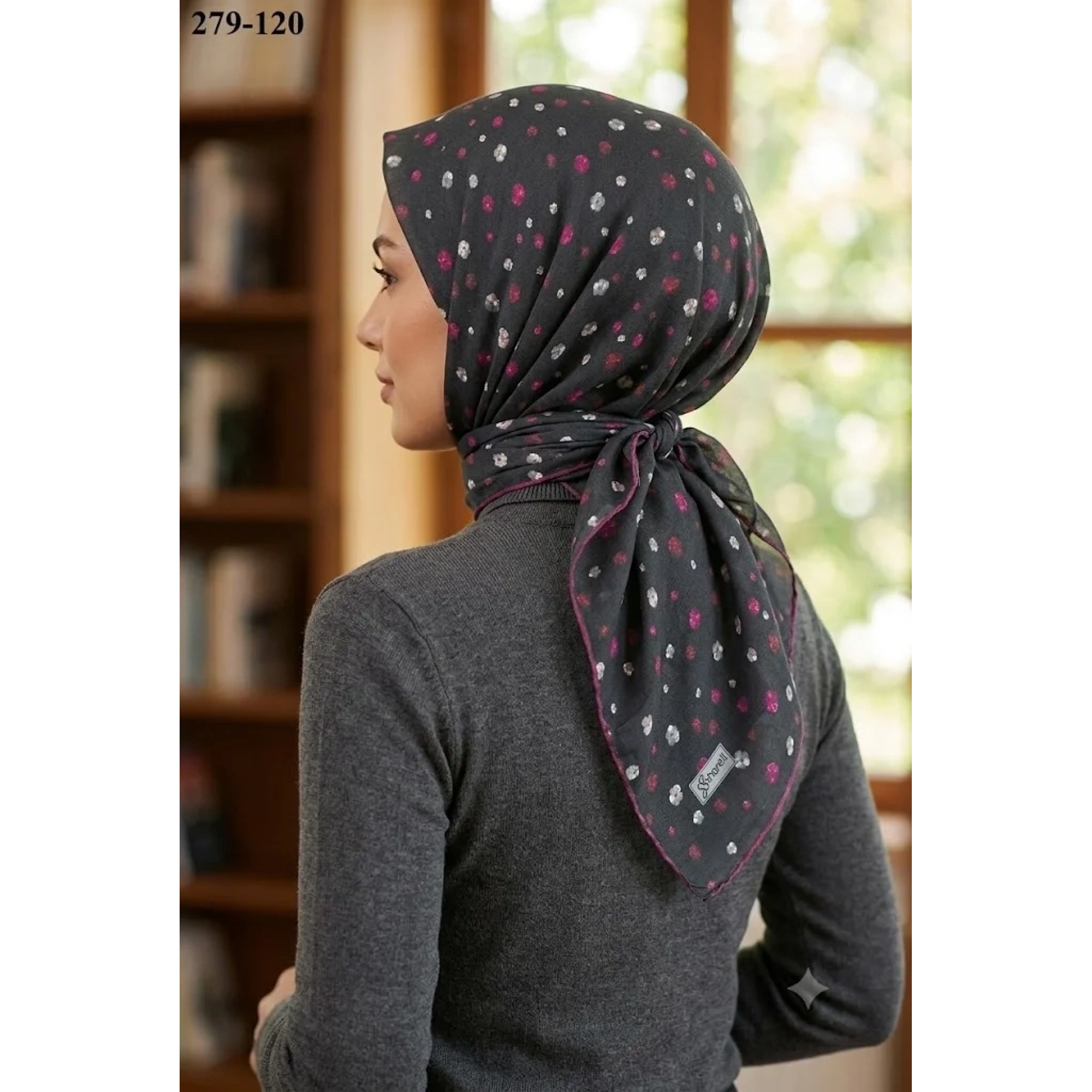 Sharell Desenli Soft Pamuk Eşarp 279-120