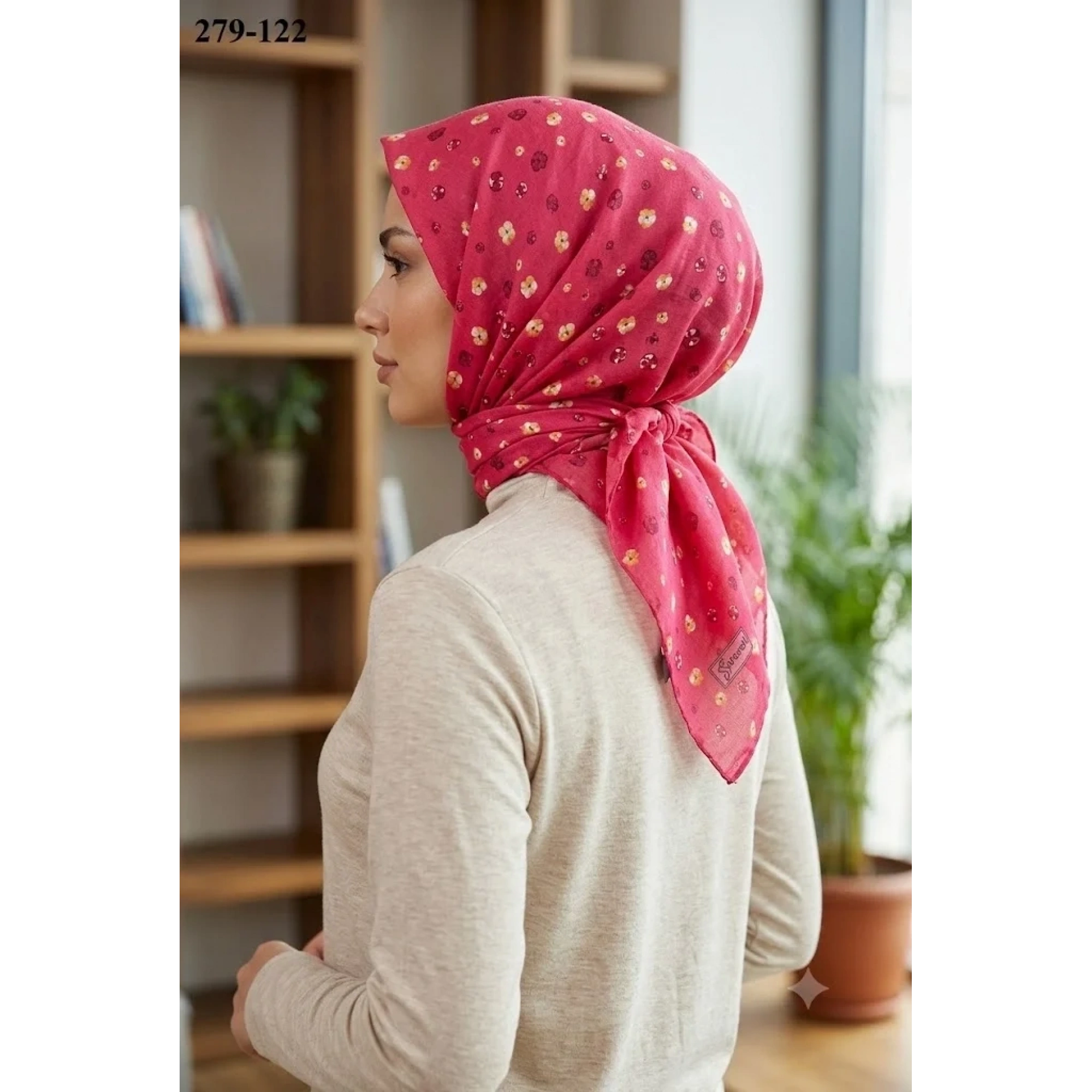 Sharell Desenli Soft Pamuk Eşarp 279-122