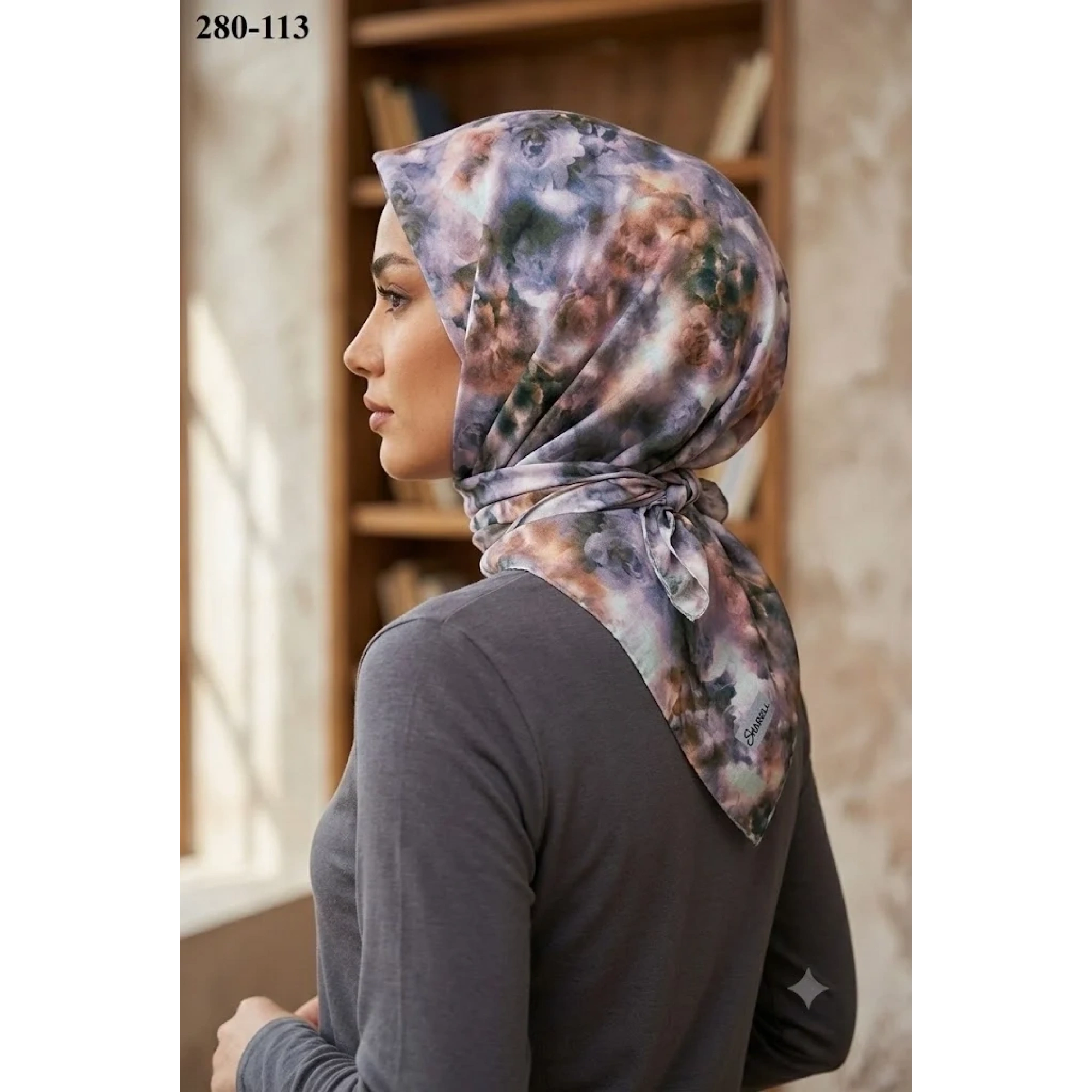 Sharell Desenli Soft Pamuk Eşarp 280-113