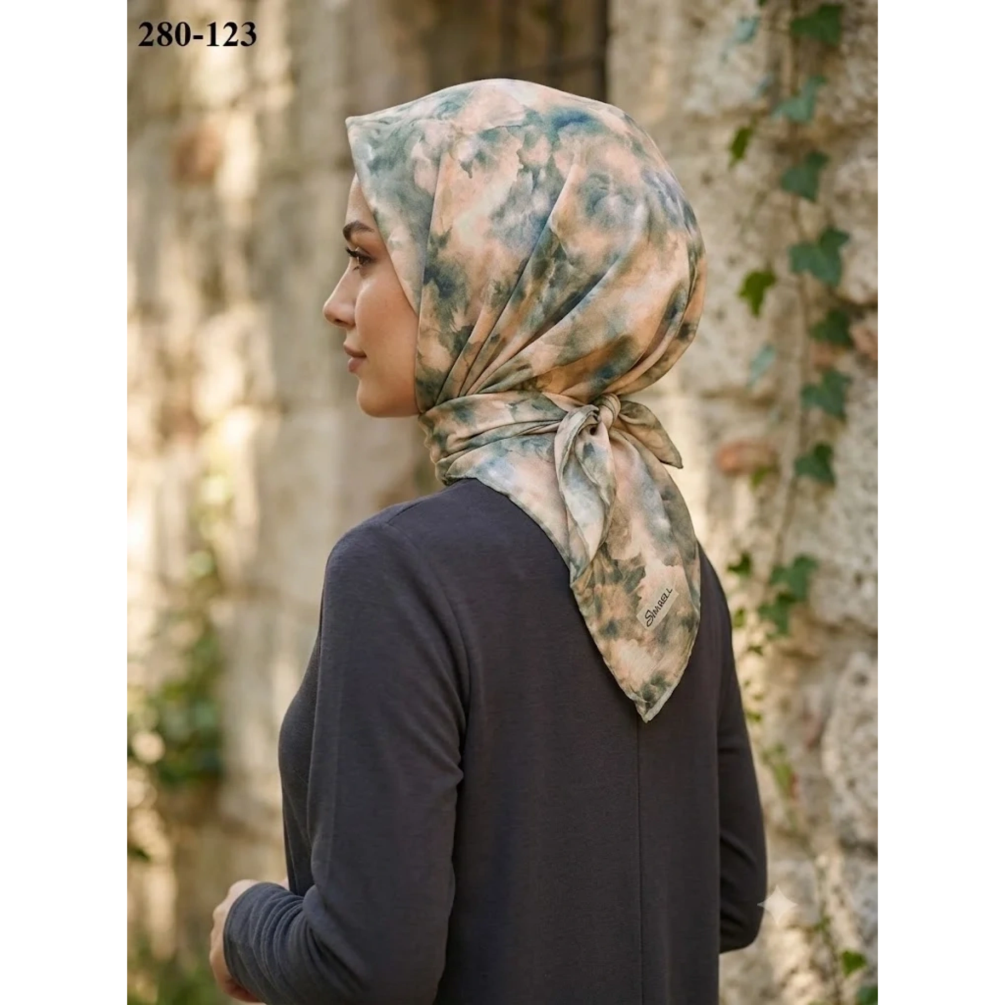 Sharell Desenli Soft Pamuk Eşarp 280-123