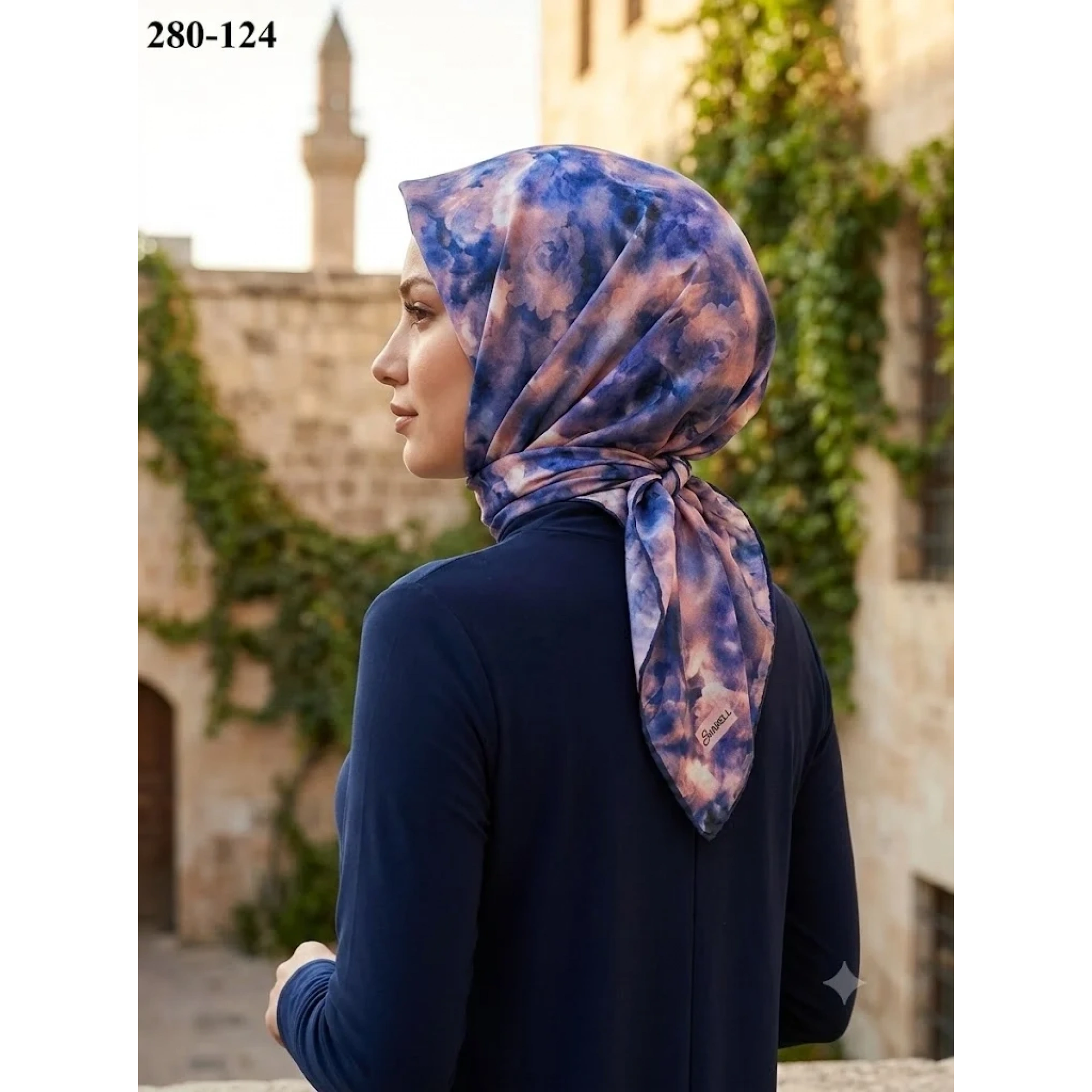 Sharell Desenli Soft Pamuk Eşarp 280-124