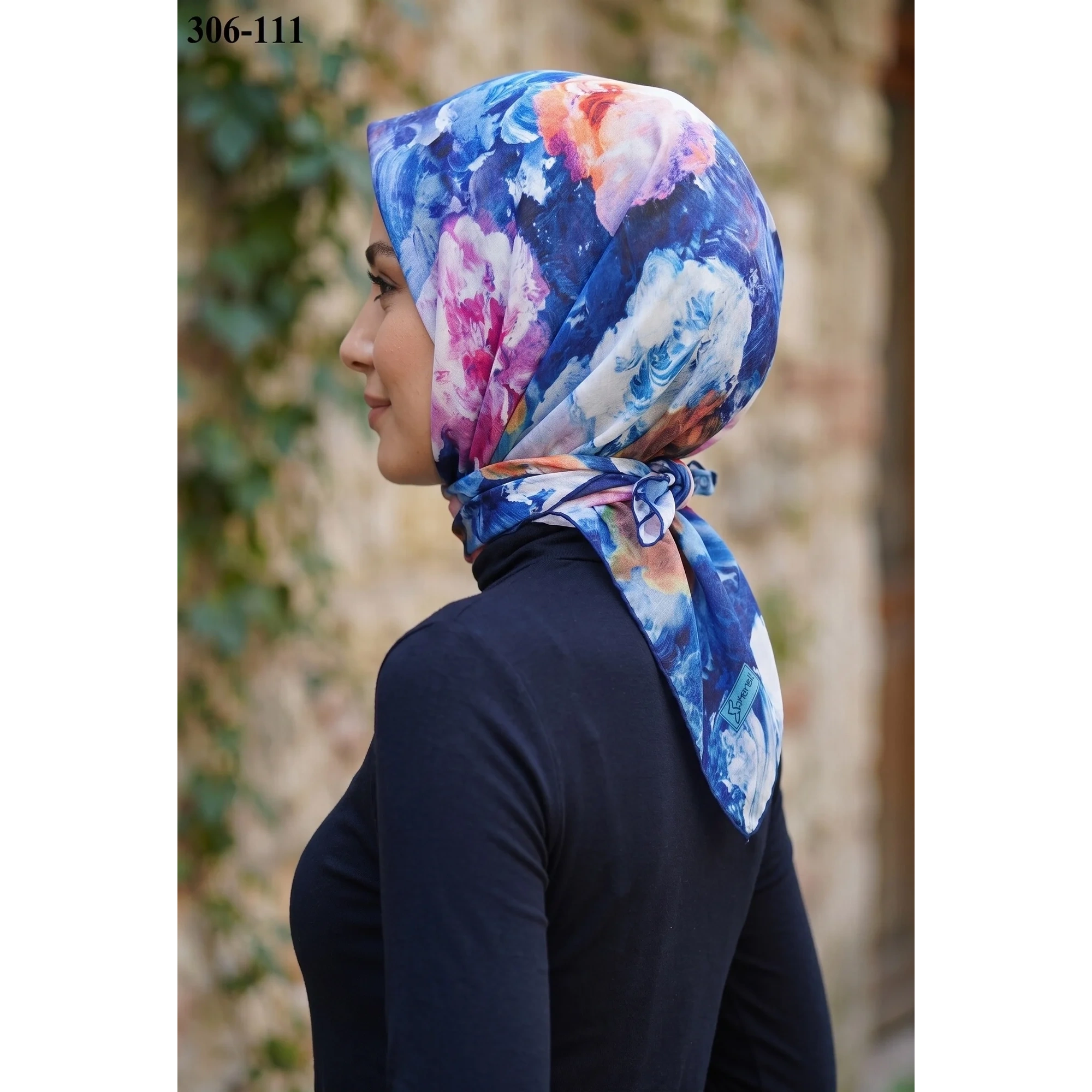 Sharell Desenli Soft Pamuk Eşarp 306-111