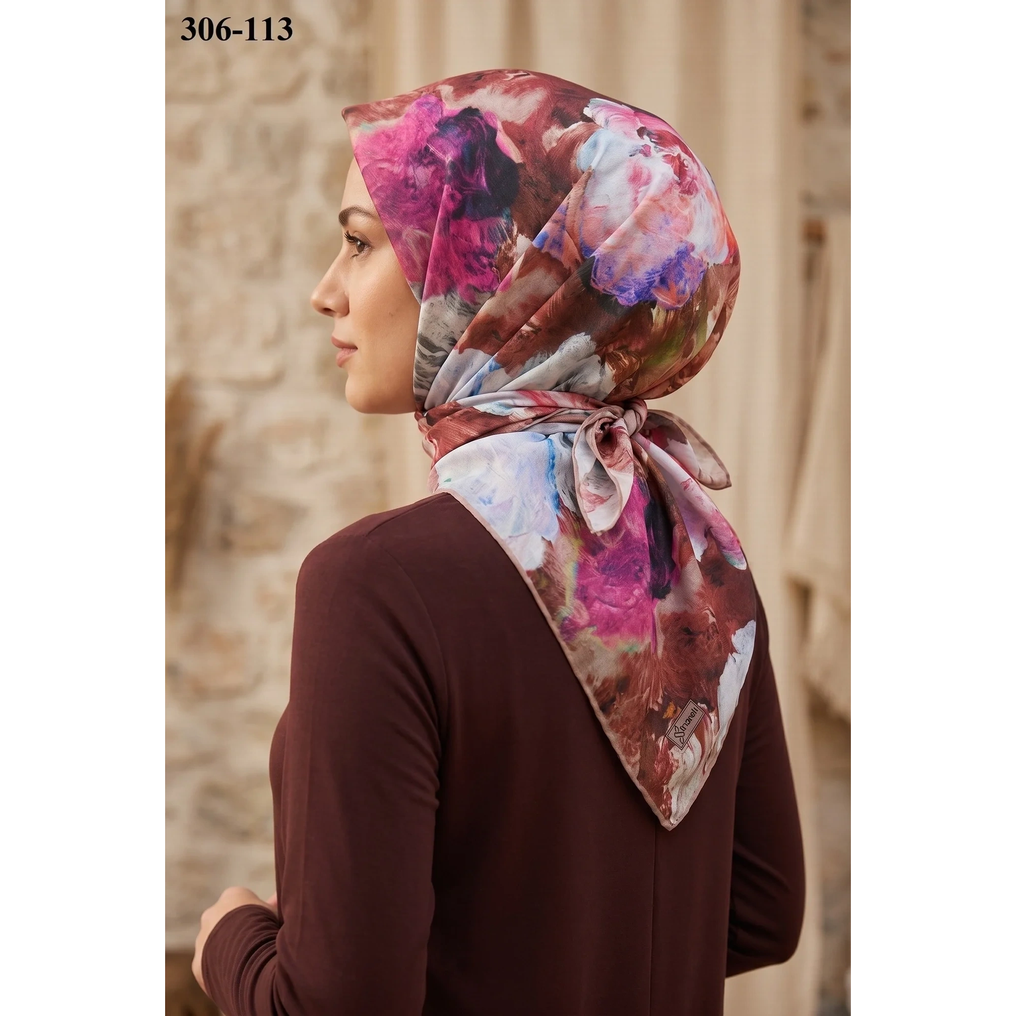 Sharell Desenli Soft Pamuk Eşarp 306-113
