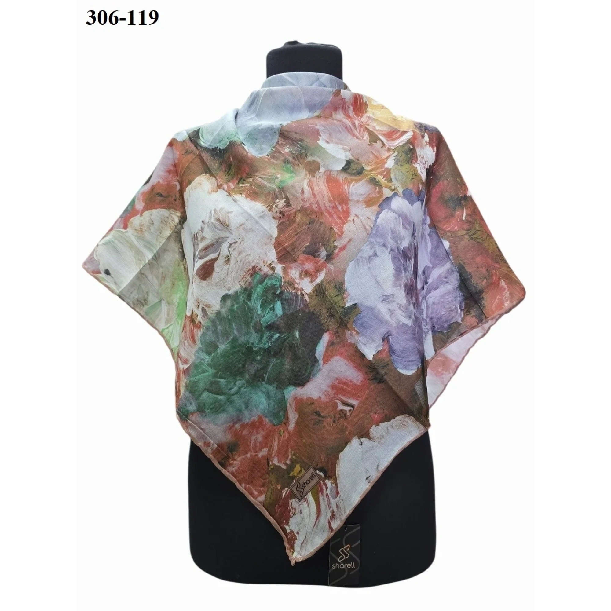 Sharell Desenli Soft Pamuk Eşarp 306-119