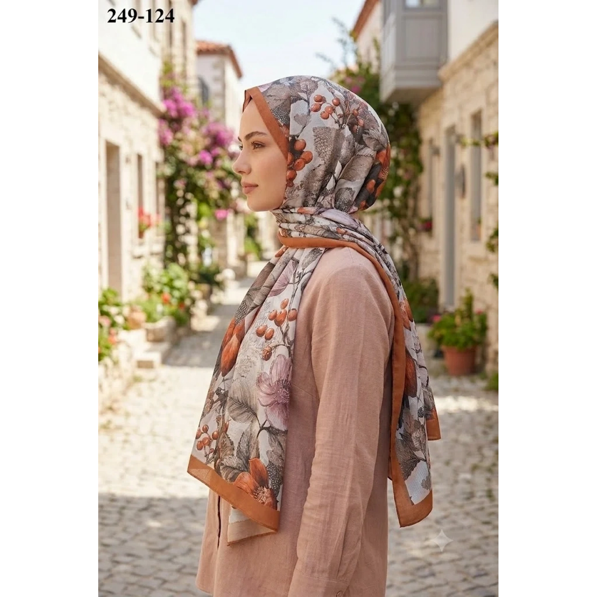 Sharell Fransız İpeği Şal (Bakır) 249-124