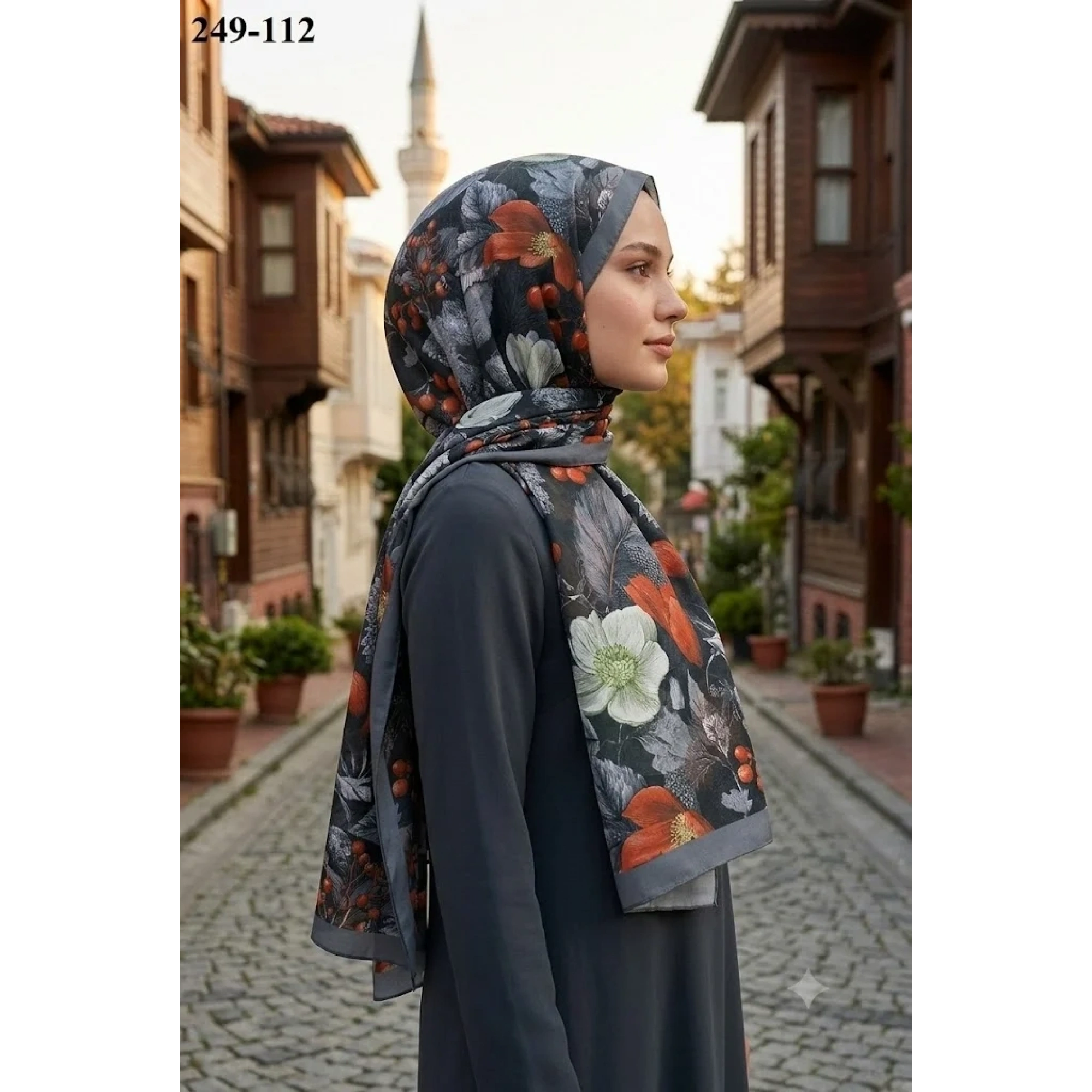 Sharell Fransız İpeği Şal (Gri) 249-112