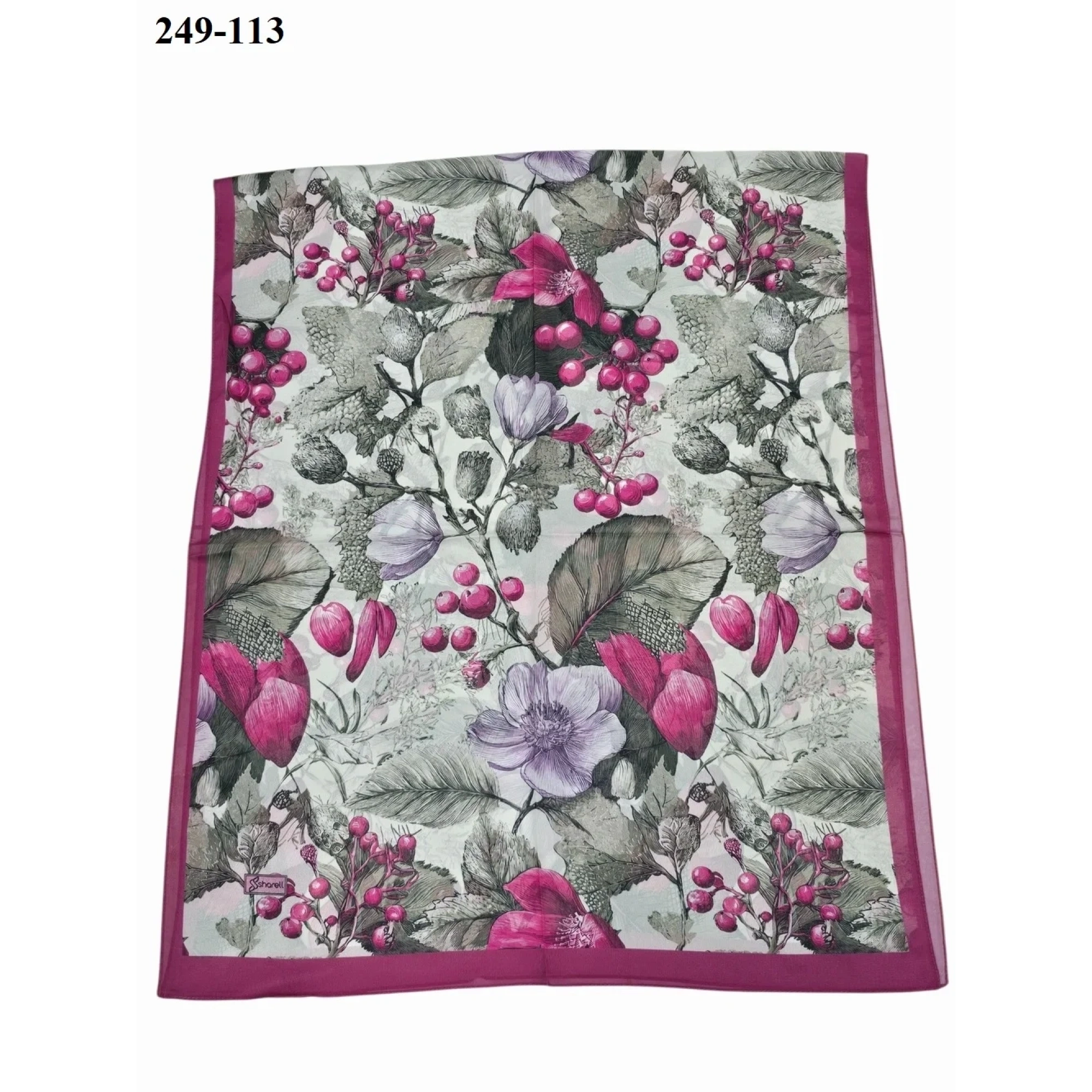 Sharell Fransız İpeği Şal (Koyu Pembe) 249-113