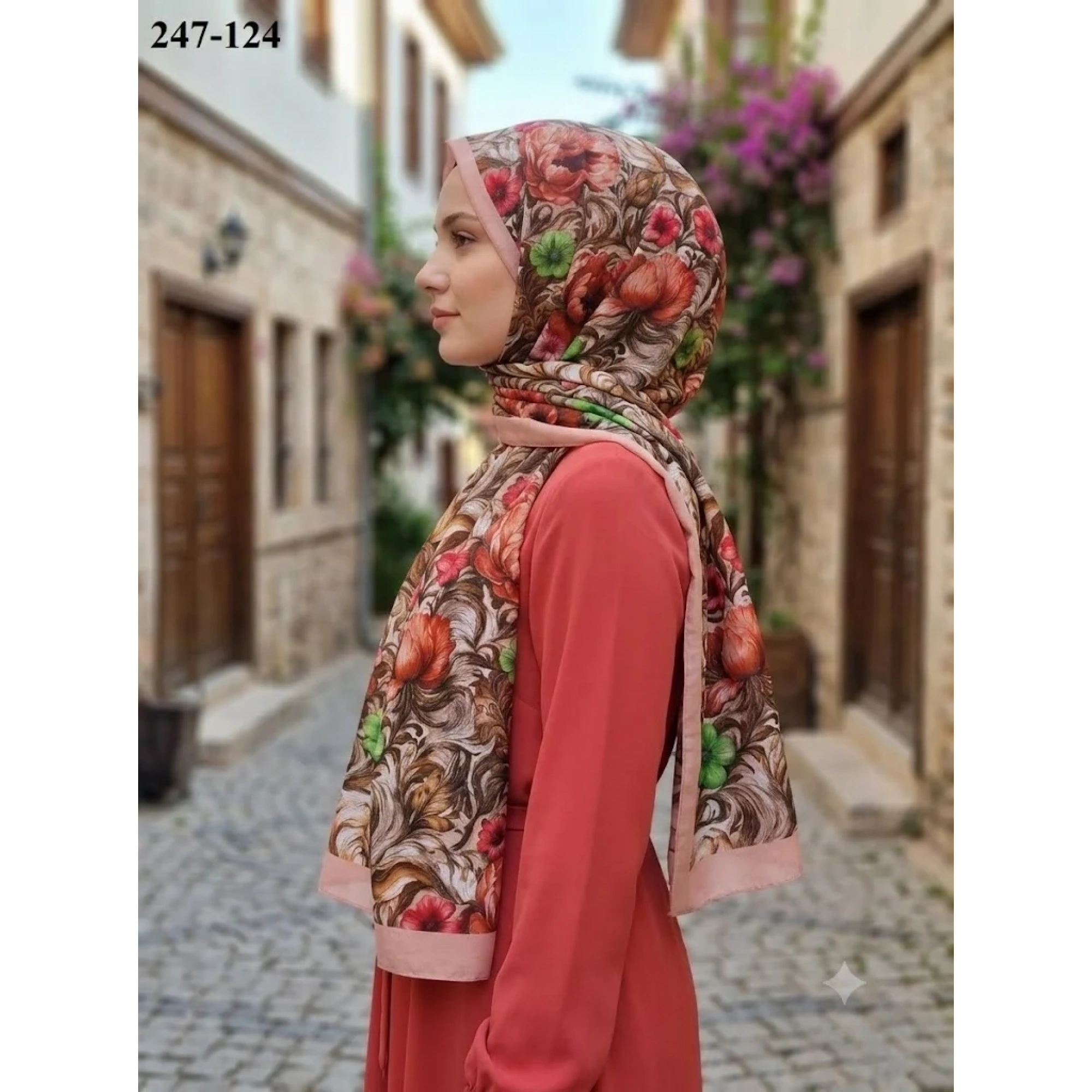Sharell Fransız İpeği Şal (Pişmiş Ayva) 247-124