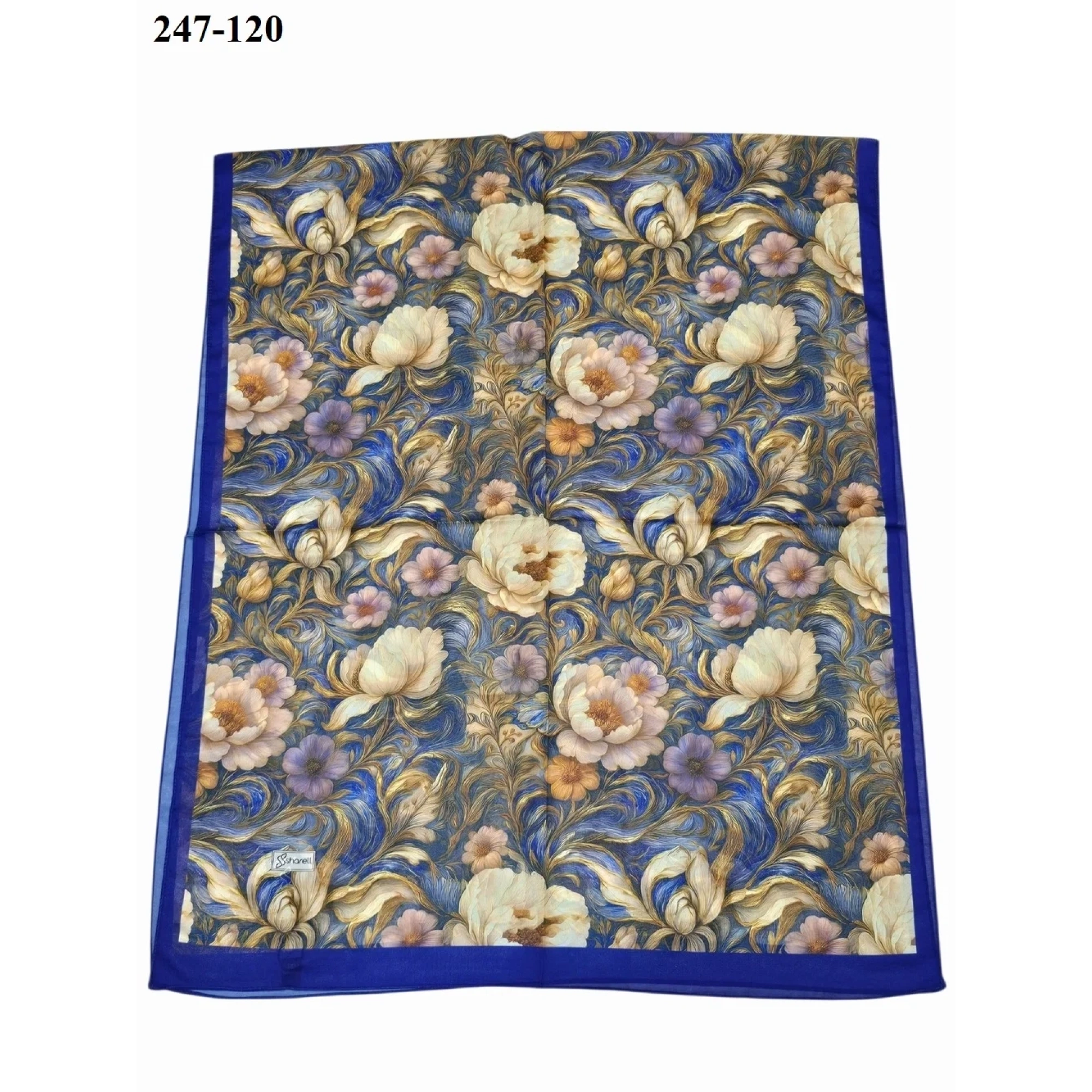 Sharell Fransız İpeği Şal (Saks Mavisi) 247-120