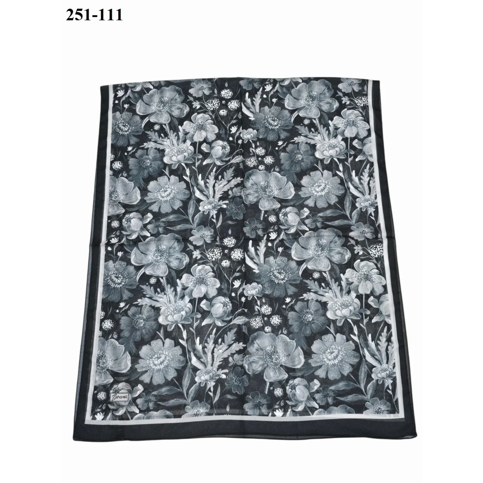 Sharell Fransız İpeği Şal (Siyah) 251-111
