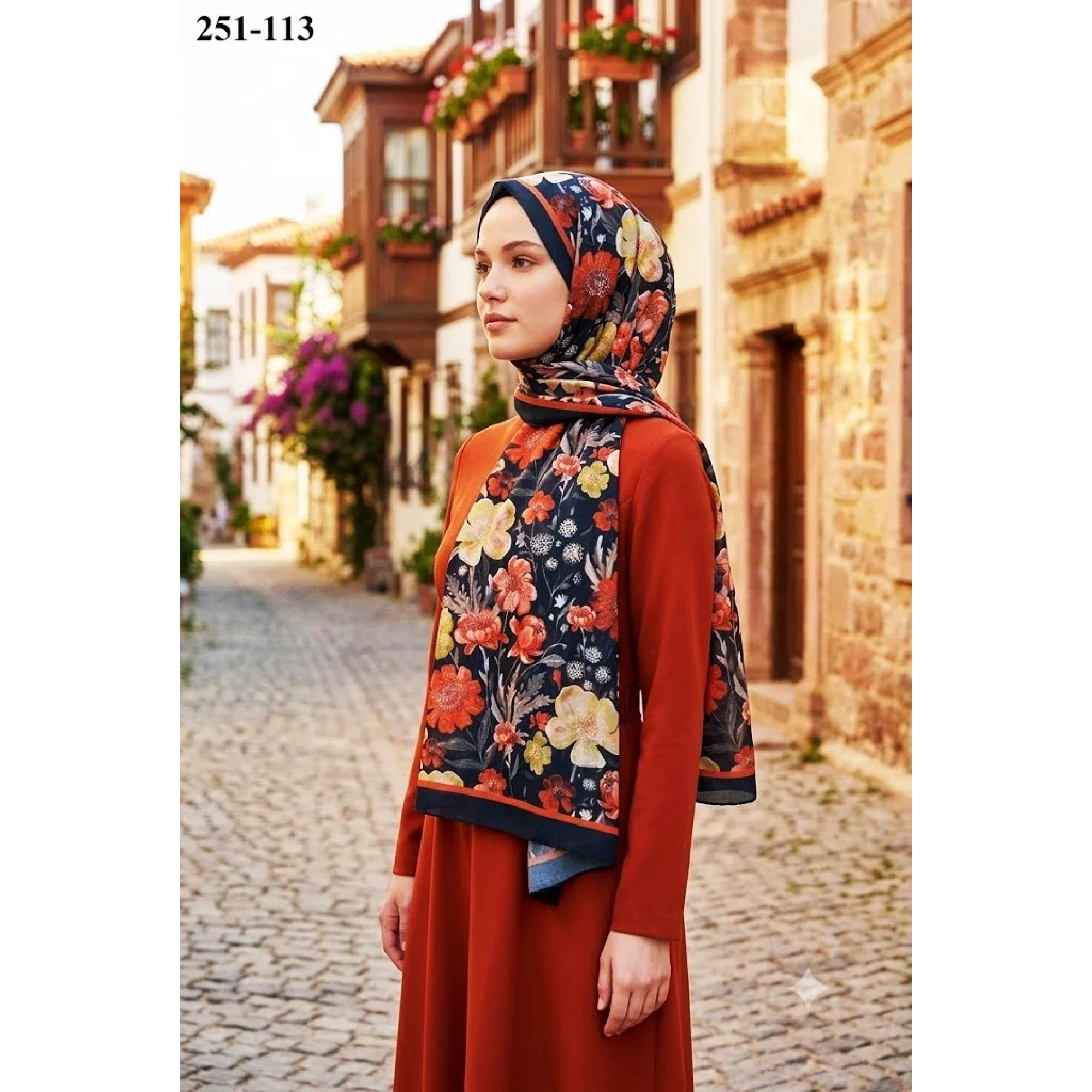 Sharell Fransız İpeği Şal (Siyah) 251-113